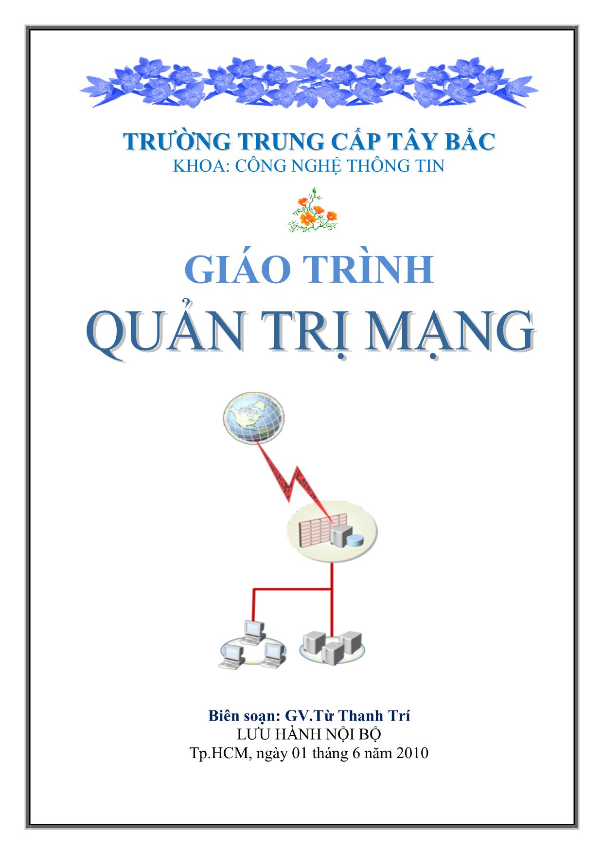 Giáo trình Quản trị mạng - Từ Thanh Trí trang 1