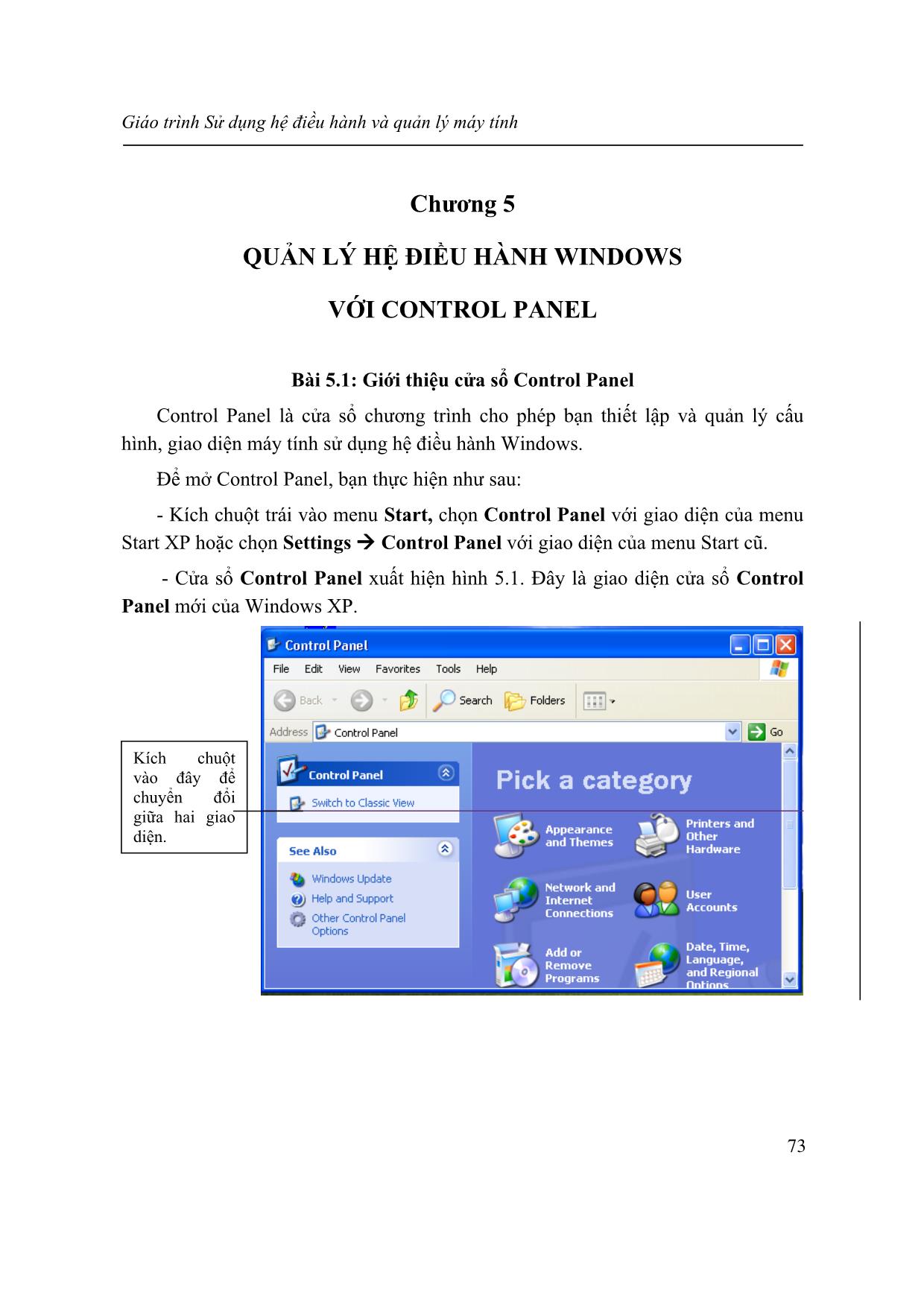 Giáo trình Sử dụng hệ điều hành và quản lý máy tính (Phần 2) trang 1