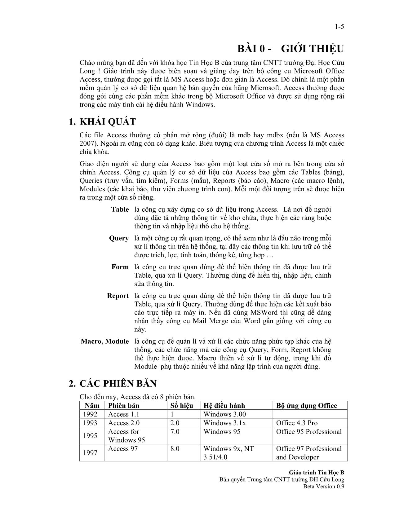 Giáo trình Tin học B trang 5