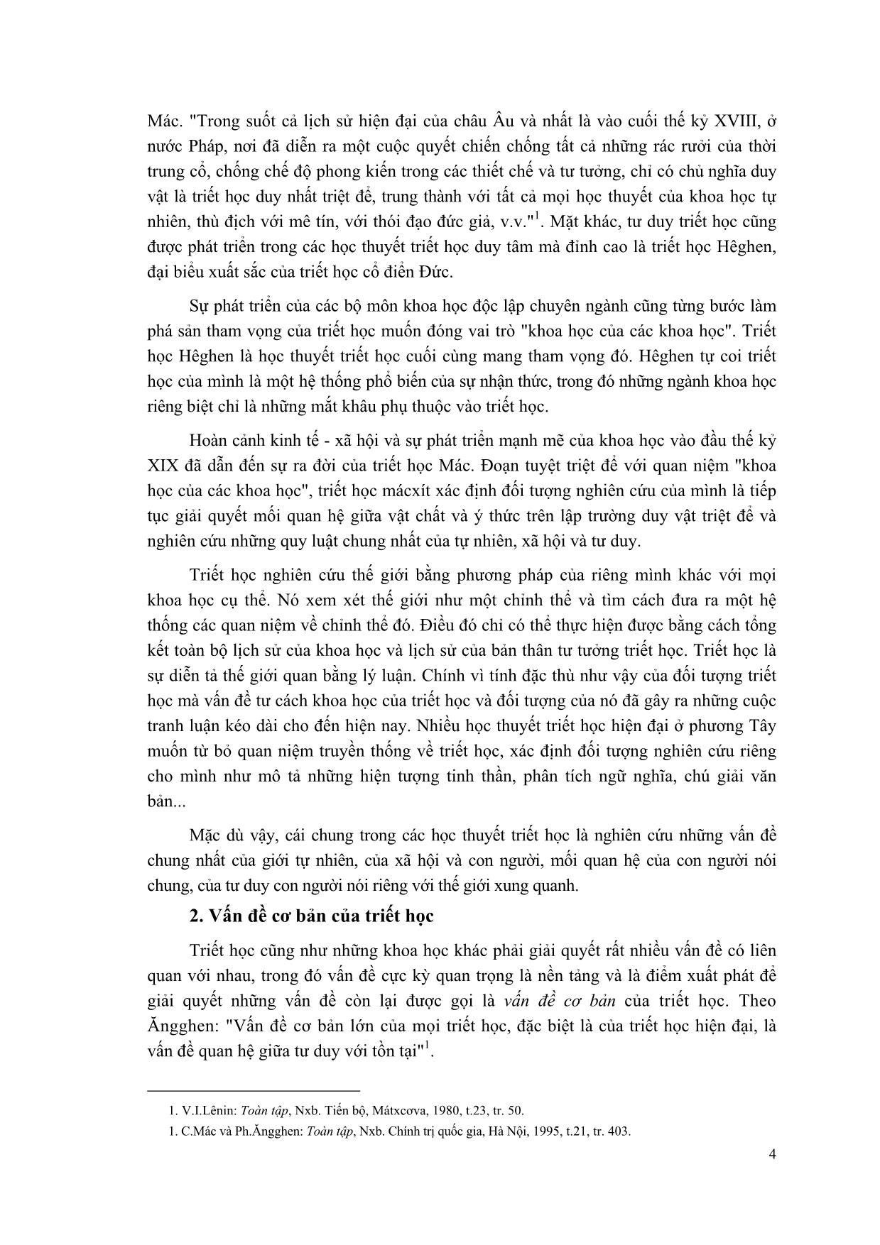 Giáo trình Triết học Mác - Lênin trang 5