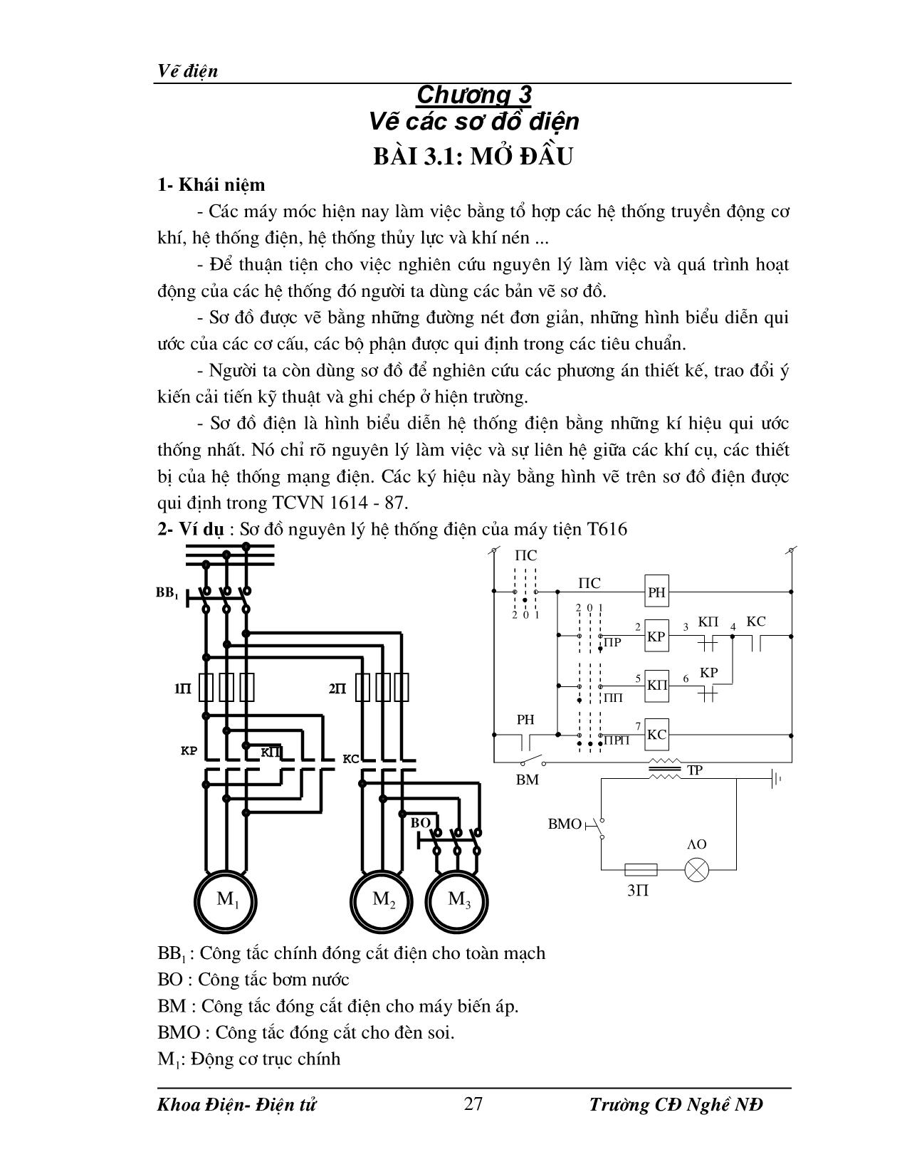 Giáo trình Vẽ kĩ thuật điện (Phần 2) trang 1