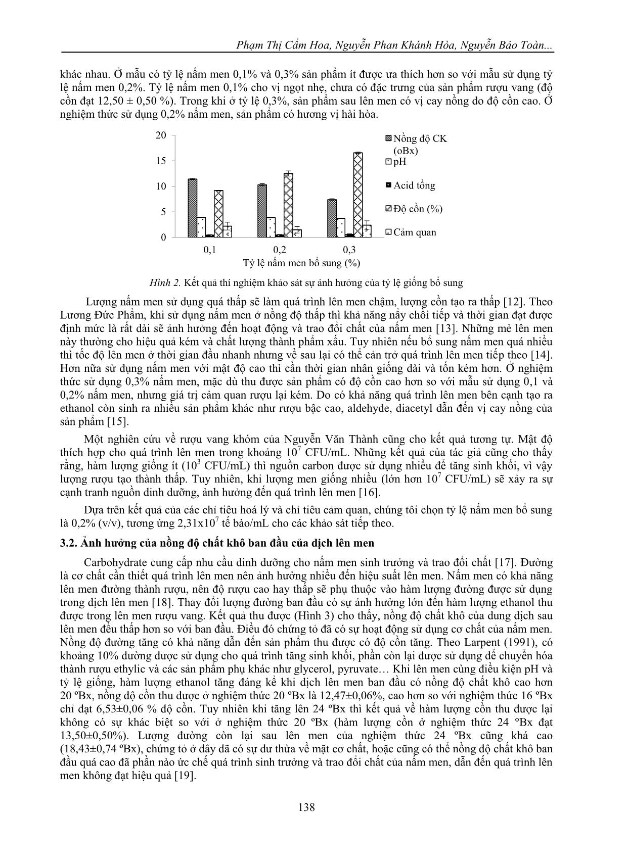 Khảo sát sự ảnh hưởng của một số yếu tố đến quá trình lên men rượu vang từ trái chùm ruột (phyllanthus acidus) trang 4