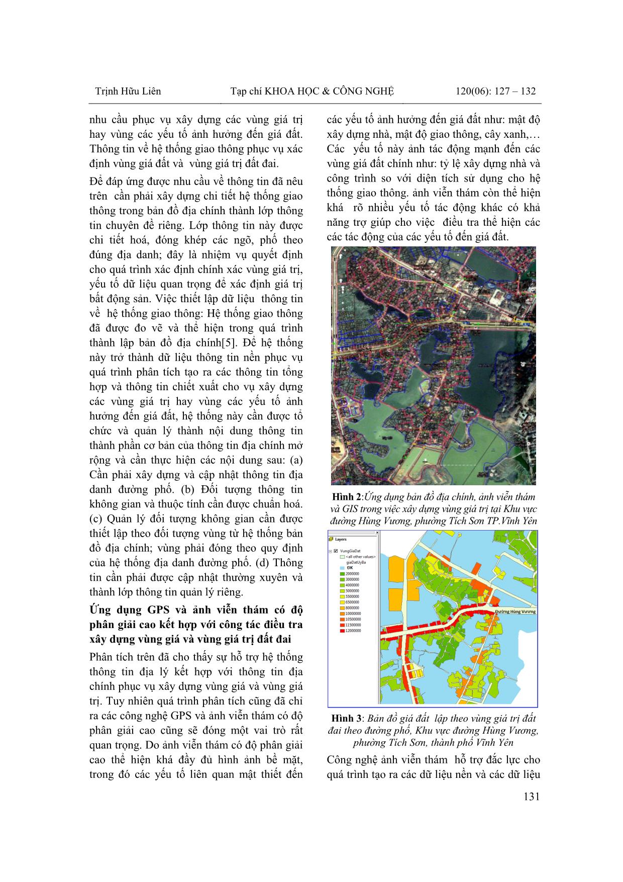 Kỹ thuật xây dựng vùng giá đất, vùng giá trị đất đai phục vụ định giá đất, trên cơ sở dữ liệu địa chính, công nghệ GIS và ảnh viễn thám trang 5
