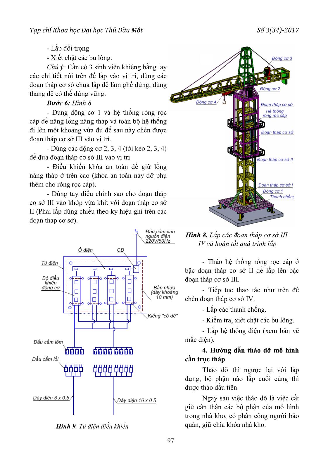 Lắp dựng, vận hành và tháo dỡ mô hình cần trục tháp trang 4