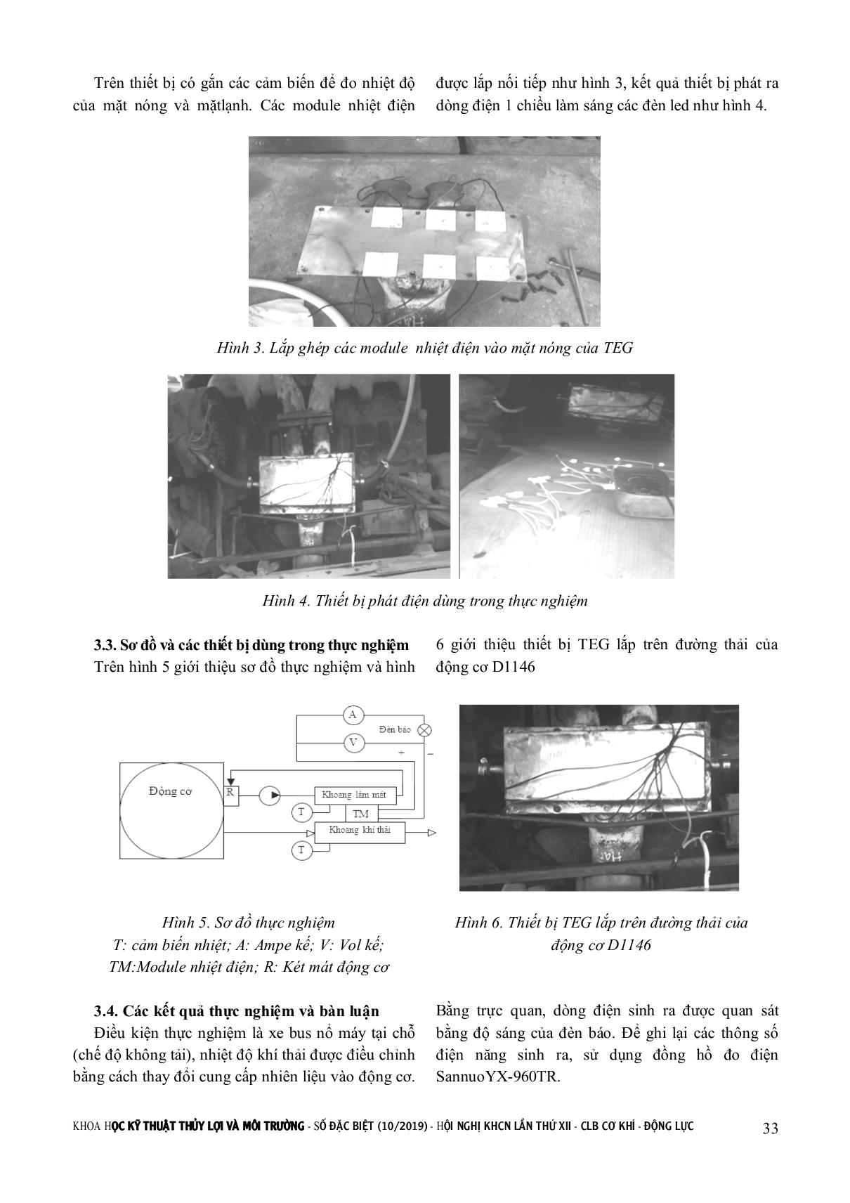 Một số kết quả lý thuyết và thực nghiệm sản sinh điện năng bằng thiết bị teg tận dụng nhiệt khí thải động cơ xe bus D1146 trang 4