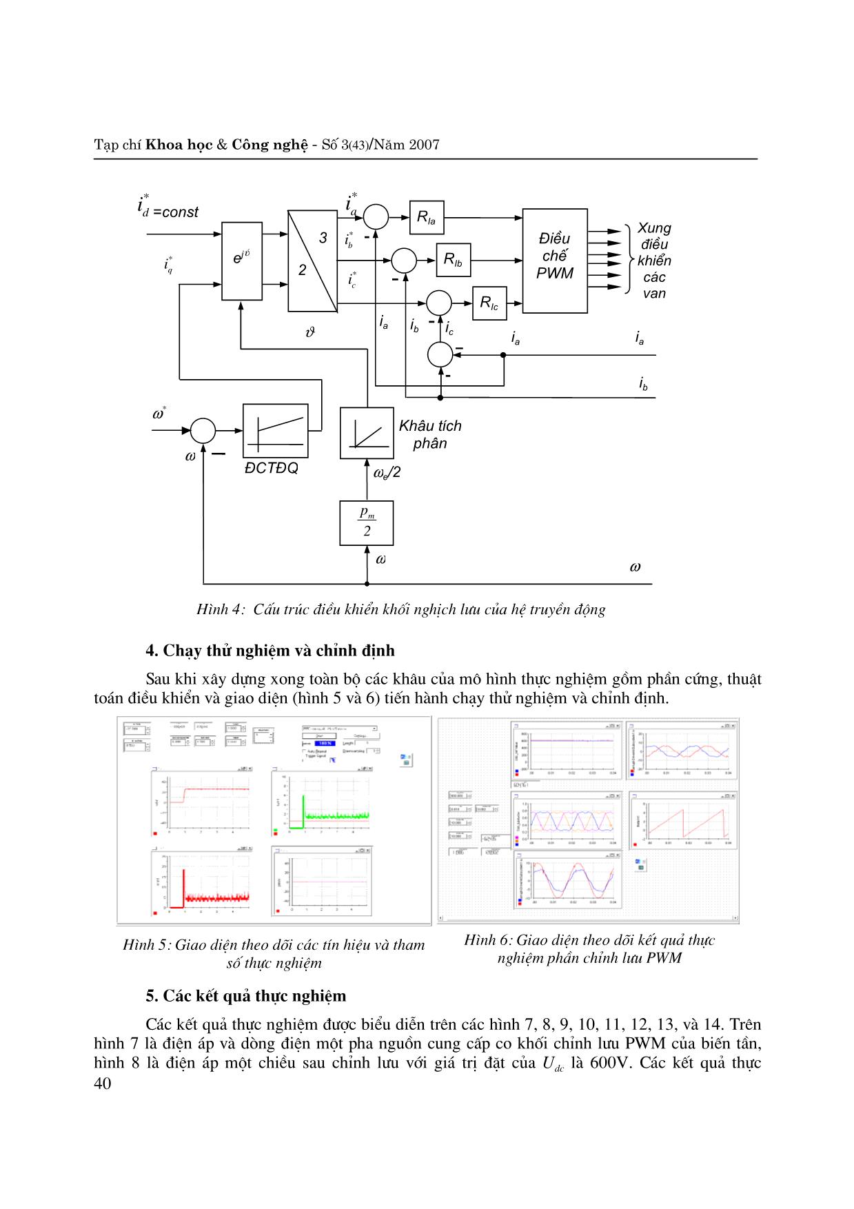Nghiên cứu bằng thực nghiệm Hệ truyền động điện biến tần - động cơ đồng bộ kích từ nối tiếp trang 4