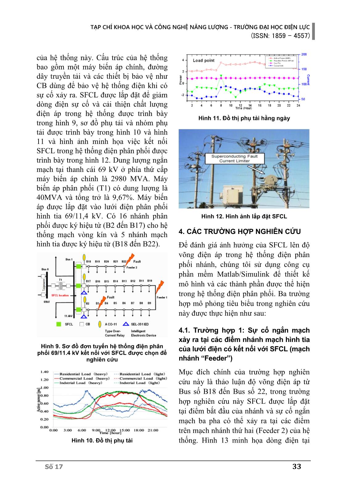 Nghiên cứu cải thiện sụt áp ngắn hạn trong hệ thống điện phân phối sử dụng thiết bị hạn chế dòng ngắn mạch bằng vật liệu siêu dẫn kiểu điện trở (R_SFCL) trang 5