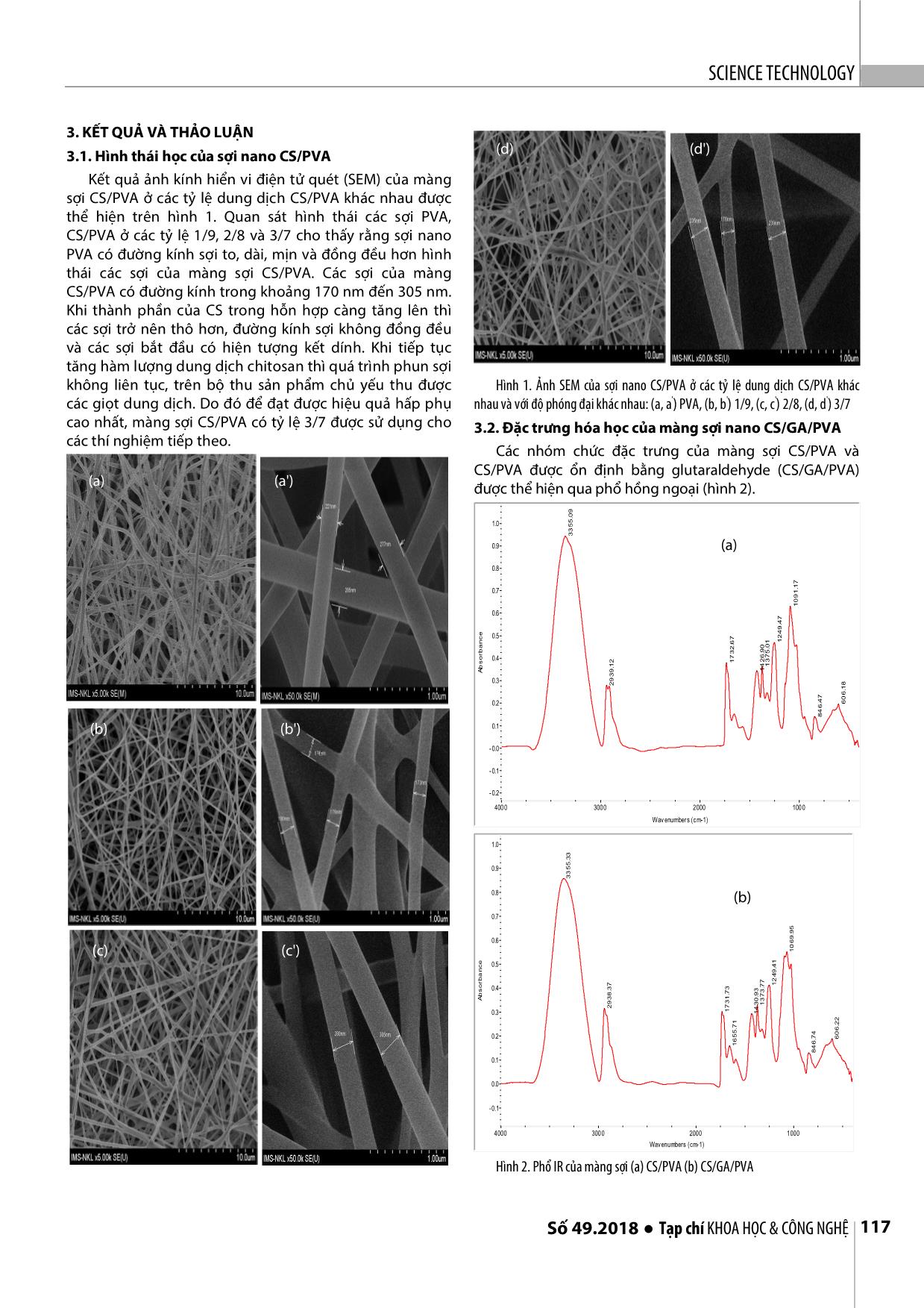 Nghiên cứu chế tạo màng sợi nano chitosan/poly vinyl alcohol ứng dụng loại bỏ ion kim loại nặng trong nước trang 3