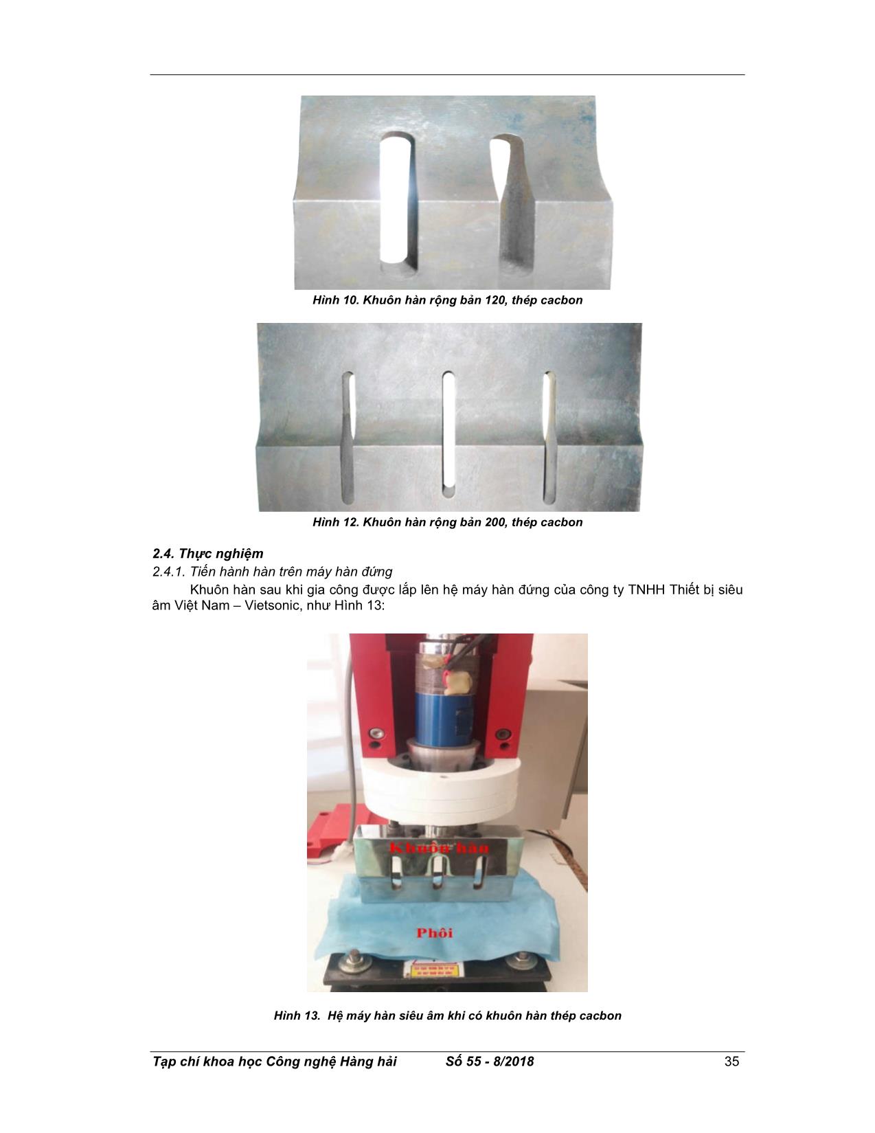 Nghiên cứu chế tạo thử nghiệm khuôn hàn thép cho máy hàn nhựa nhiệt dẻo bằng công nghệ siêu âm trang 5
