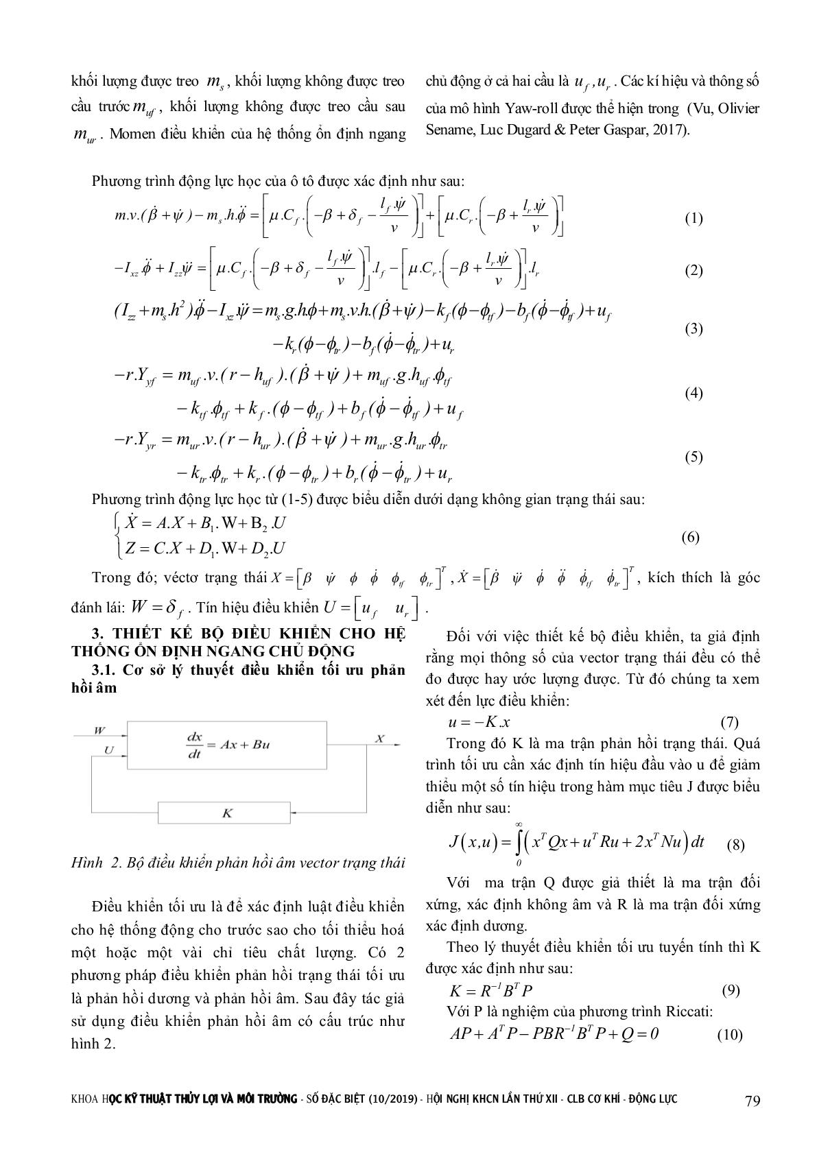Nghiên cứu điều khiển tối ưu cho hệ thống ổn định ngang chủ động trên ô tô trang 2