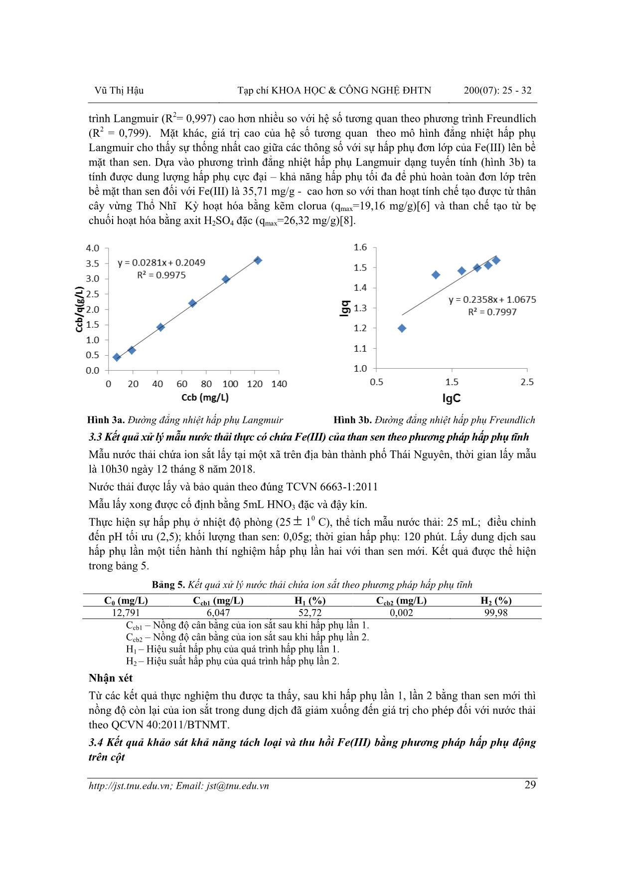 Nghiên cứu khả năng hấp phụ Fe(III) của than chế tạo từ cây sen hoạt hóa bằng Axit Sunfuric trang 5