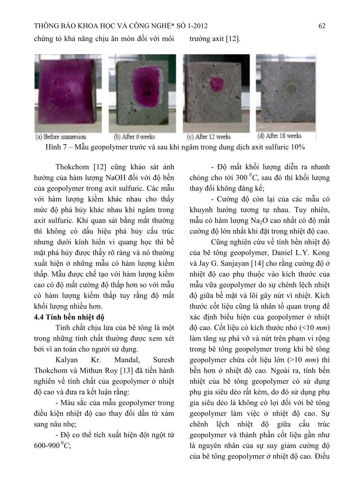 Nghiên cứu kỹ thuật bê tông Geopolymer từ tro bay không sử dụng xi măng Portland trang 5