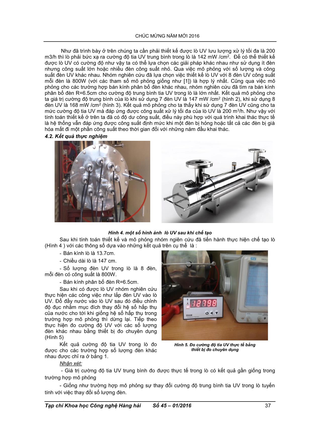 Nghiên cứu, mô phỏng và thiết kế lò uv trong hệ thống xử lý nước Ballast trang 4