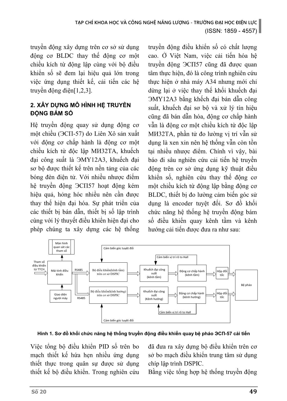 Nghiên cứu số hóa hệ truyền động bám điều khiển quay kênh tầm và hướng các tổ hợp cơ khí trang 2