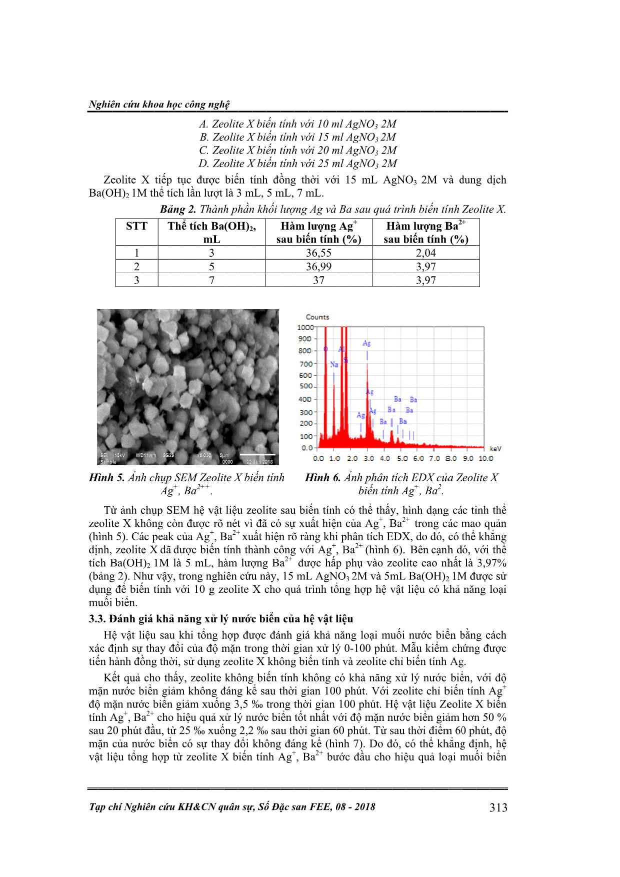 Nghiên cứu tổng hợp hệ vật liệu zeolite x biến tính Ag+, Ba2+ ứng dụng chế tạo bộ lọc khử muối biển trang 5