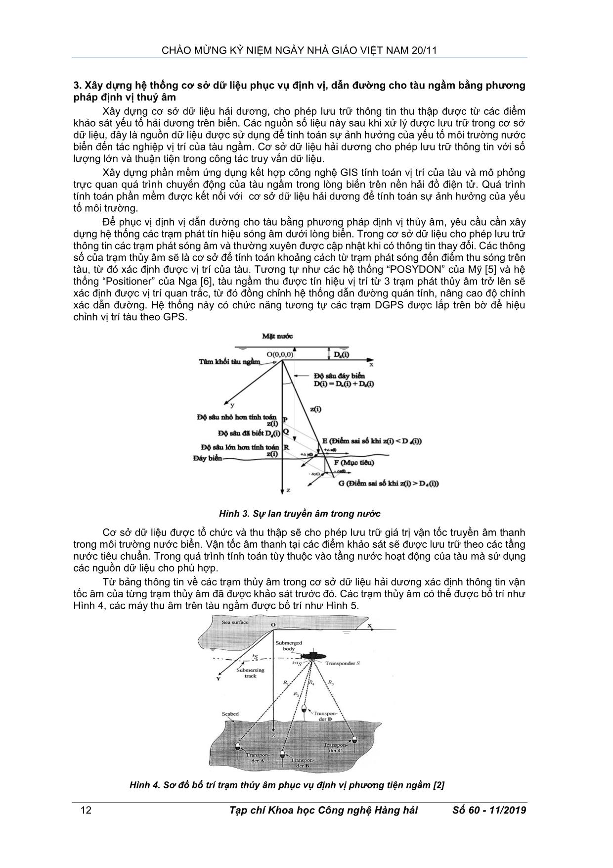 Nghiên cứu ứng dụng dẫn đường theo định vị thủy âm trợ giúp hệ thống dẫn đường quán tính trang 3