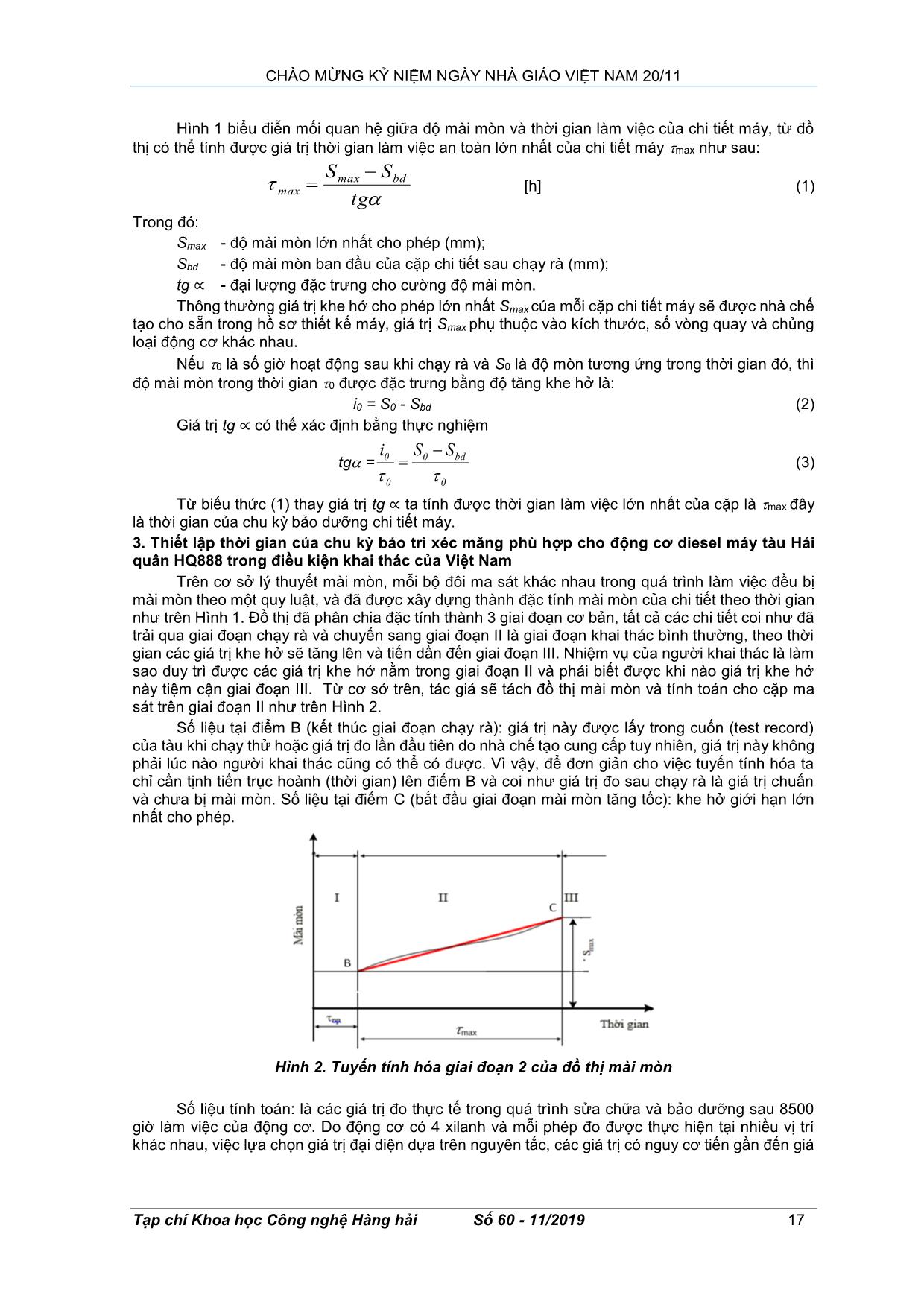 Nghiên cứu xác định thời gian của chu kỳ bảo trì xéc măng phù hợp cho động cơ diesel- Iveco n40 ent m25 trang bị trên tàu hải quân HQ888 ở điều kiện khai thác của Việt Nam trang 3