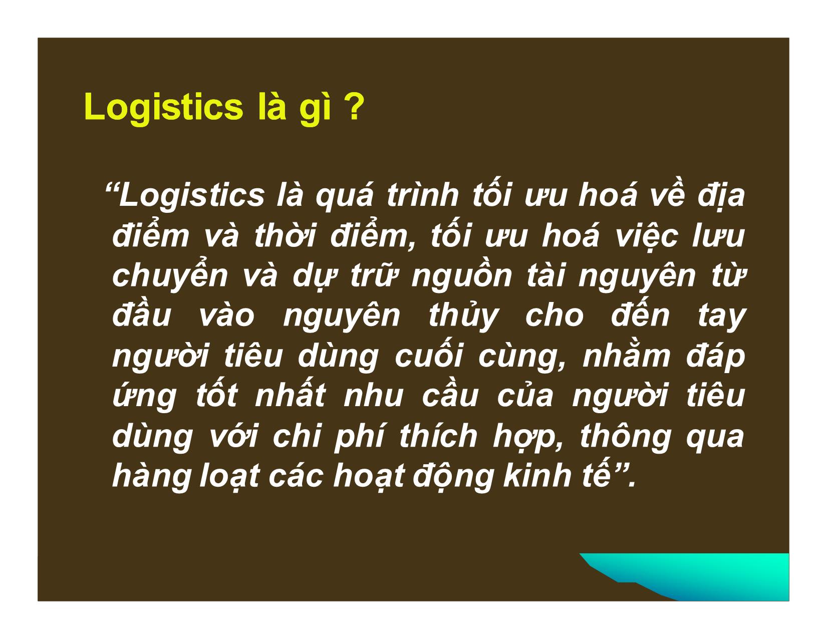 Phát triển dịch vụ logistics ở Việt Nam trong điều kiện hội nhập kinh tế quốc tế trang 3