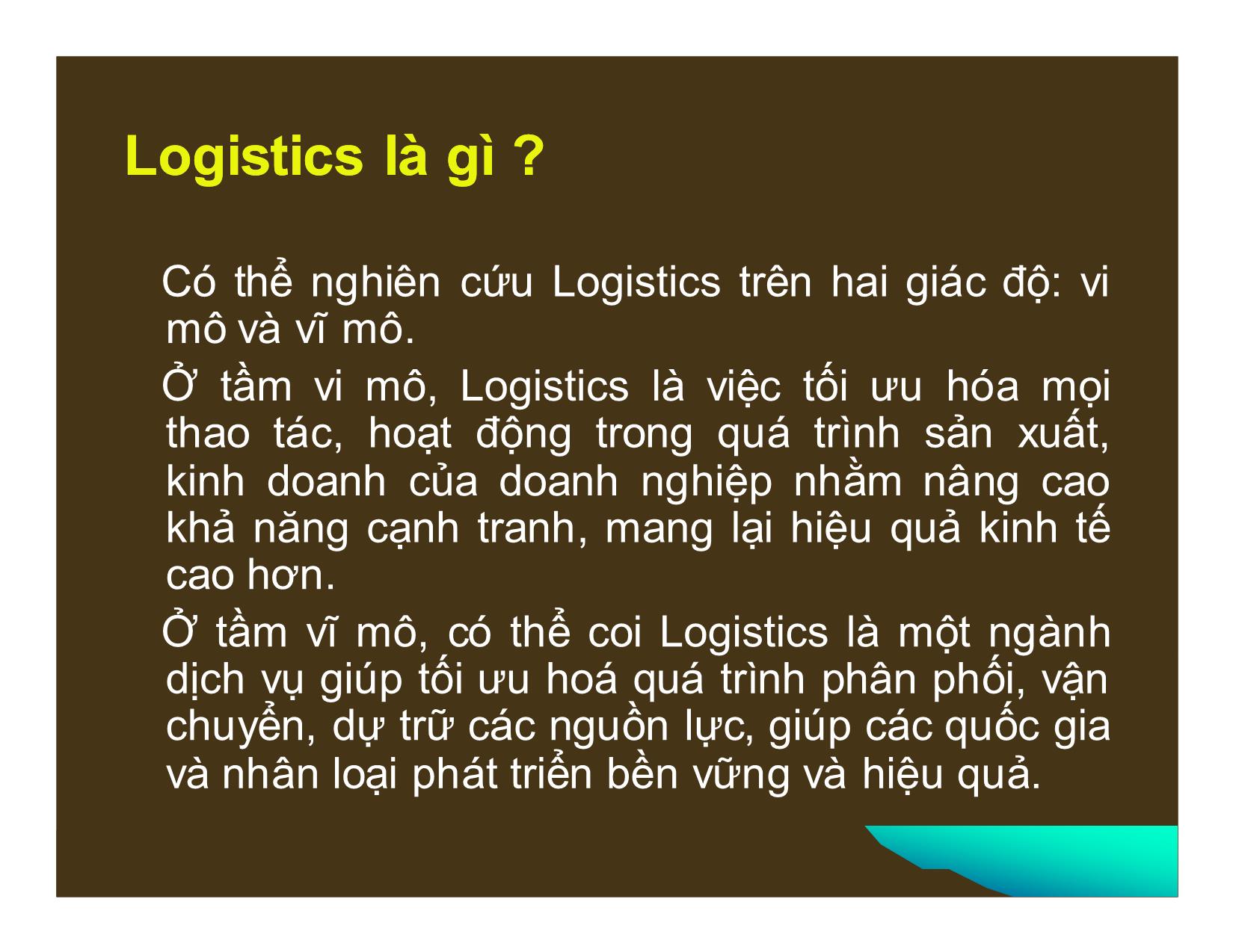 Phát triển dịch vụ logistics ở Việt Nam trong điều kiện hội nhập kinh tế quốc tế trang 5