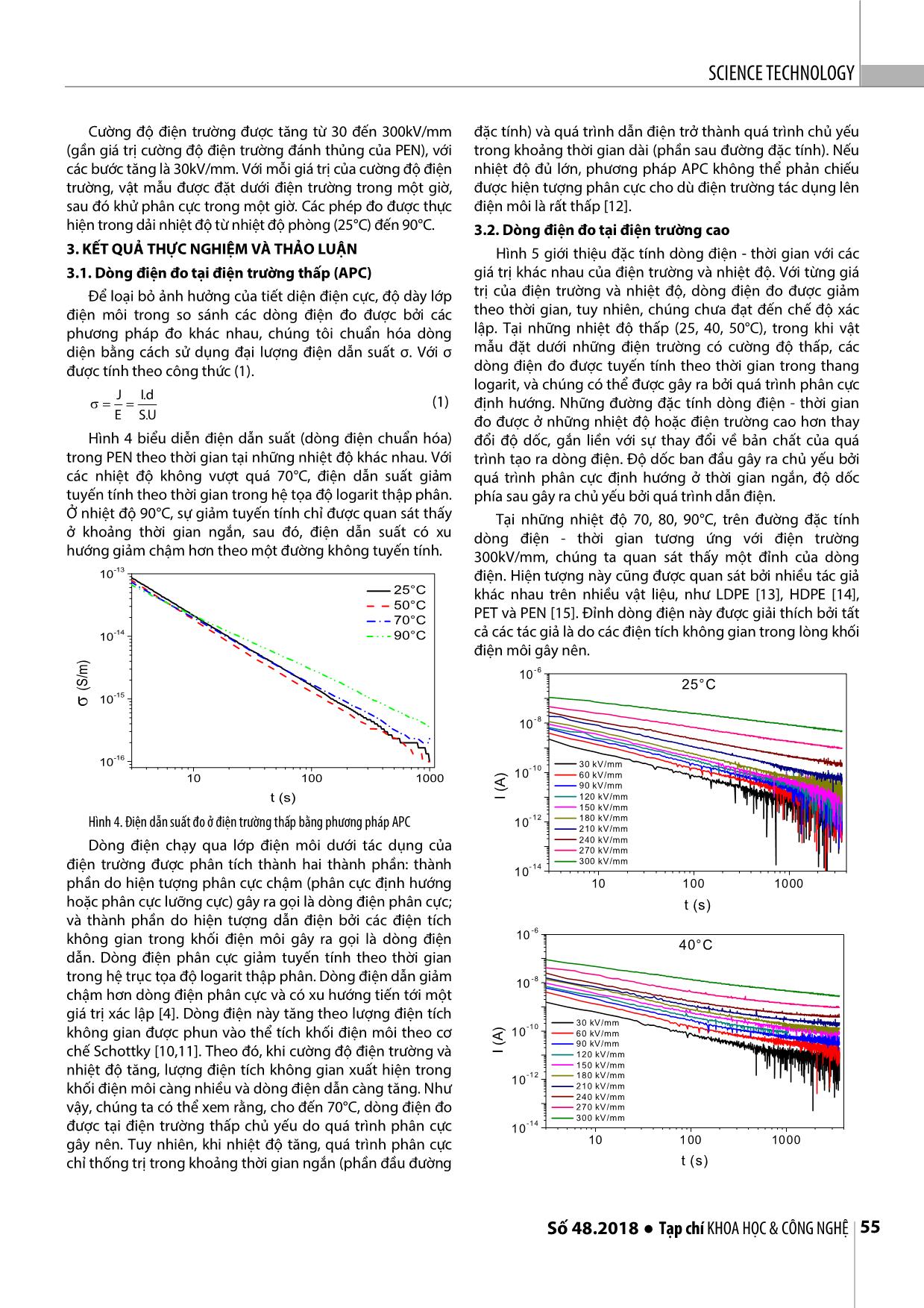 Quá trình phân cực và dẫn điện của vật liệu pen dưới ứng suất điện - nhiệt trang 3