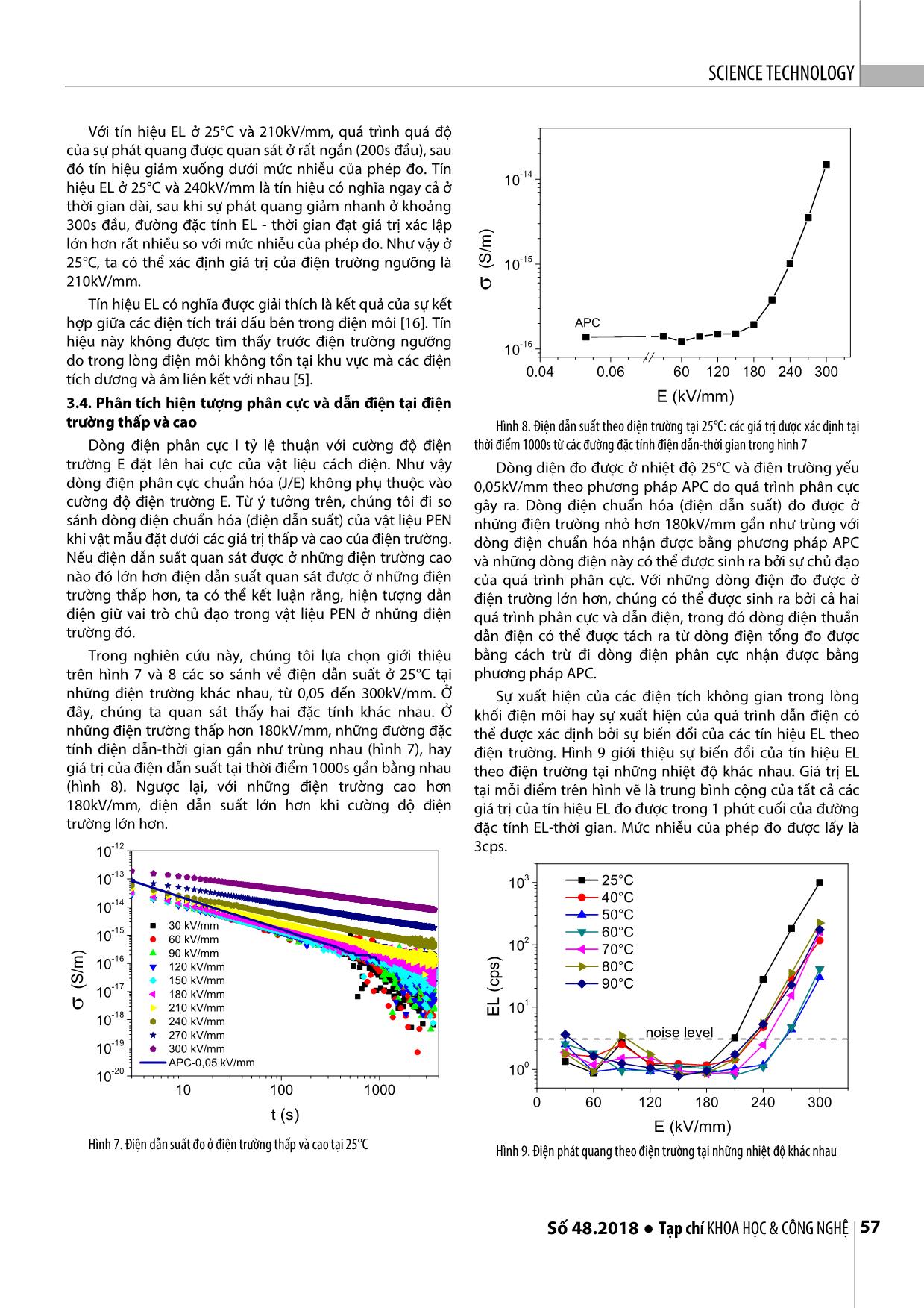 Quá trình phân cực và dẫn điện của vật liệu pen dưới ứng suất điện - nhiệt trang 5