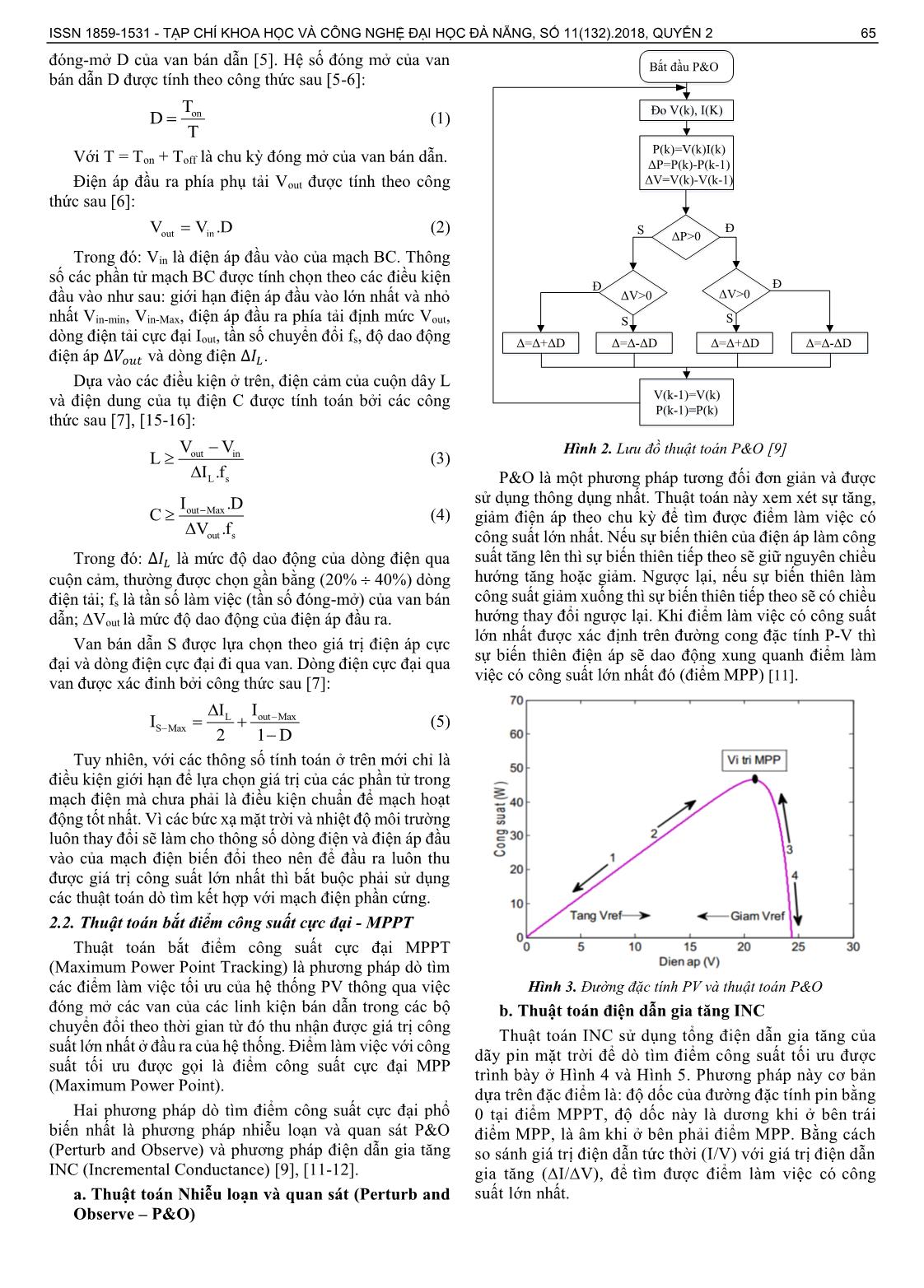 So sánh các thuật toán bắt điểm công suất cực đại bằng phương pháp mô phỏng và thực nghiệm trang 2
