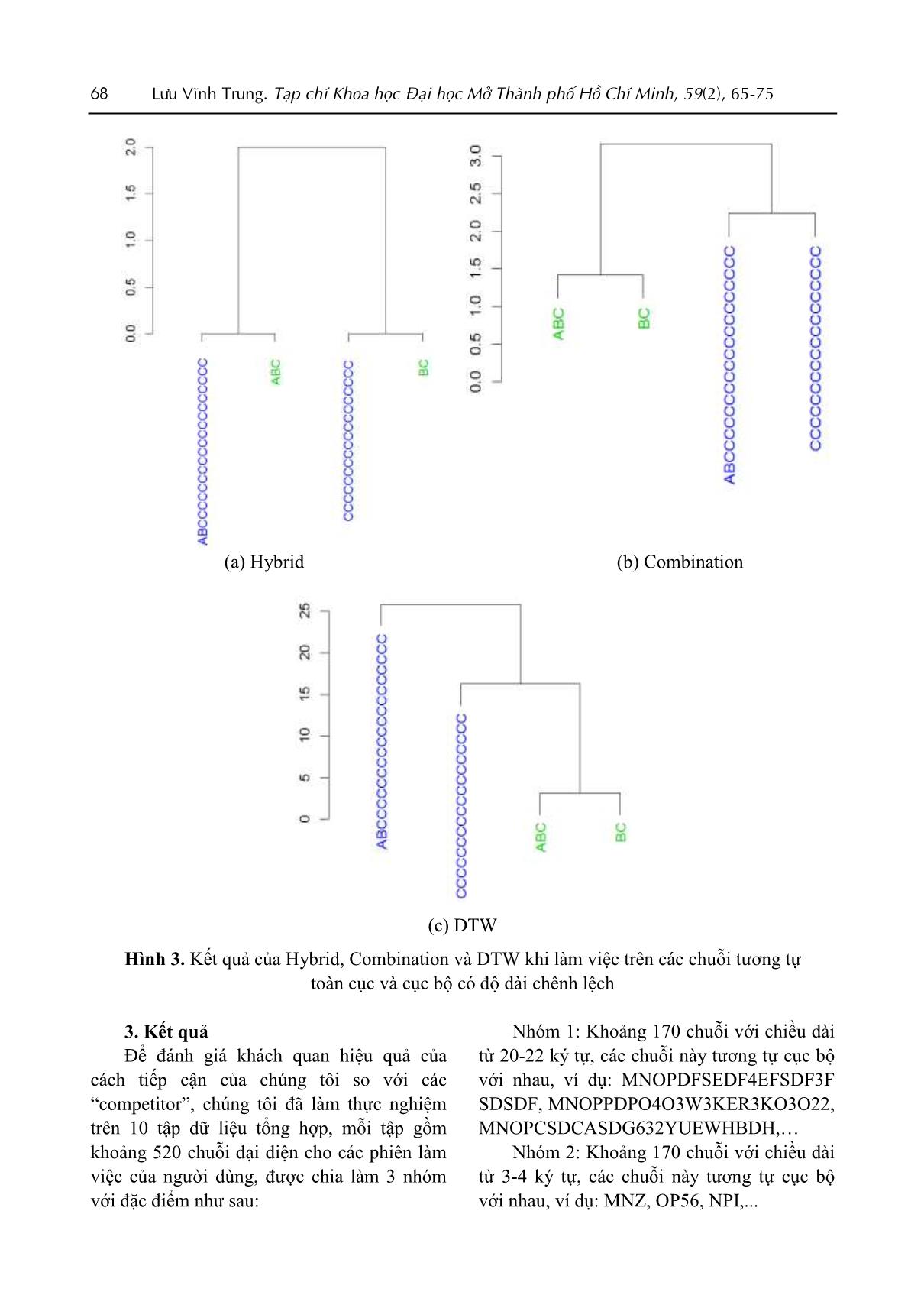 Sử dụng kỹ thuật so sánh chuỗi kết hợp trên các chuỗi có độ dài chênh lệch trang 4