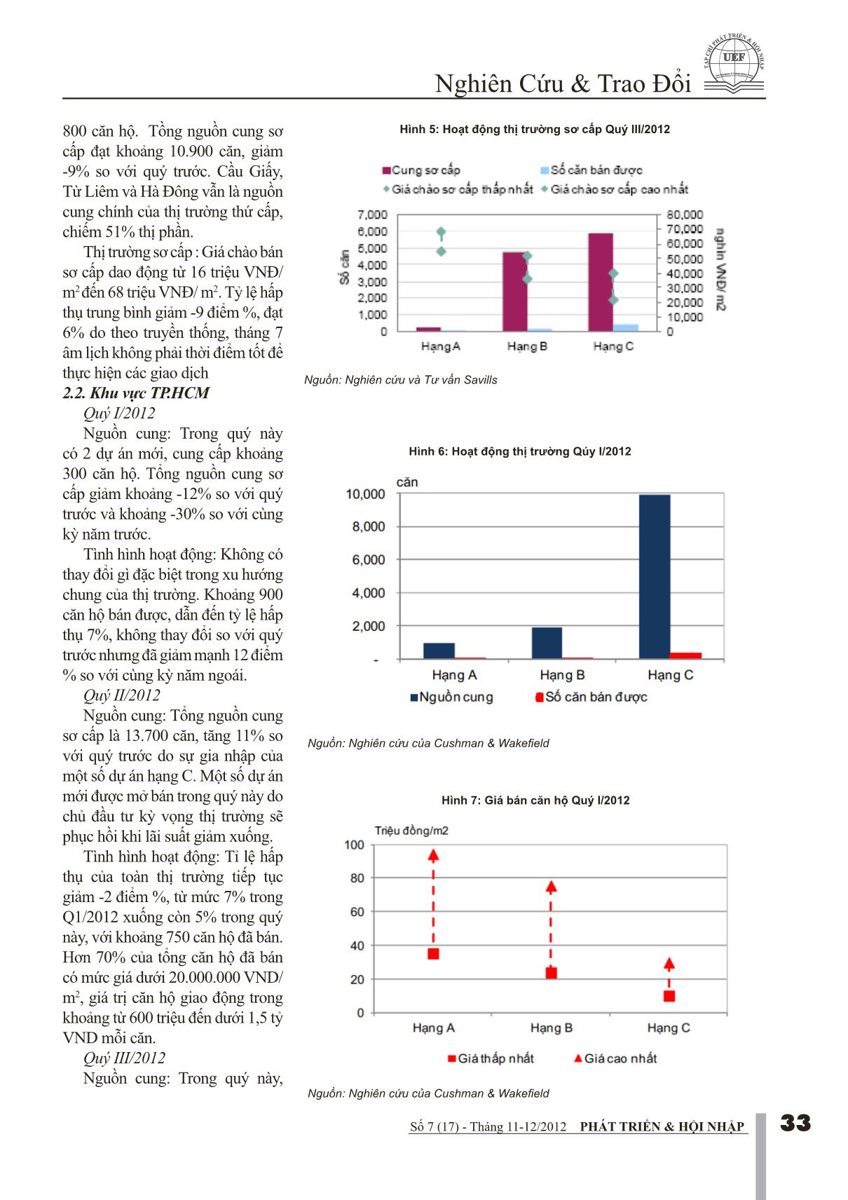 Tác động của chính sách vĩ mô 9 tháng đầu năm lên giá căn hộ Quý IV/2012 trang 3
