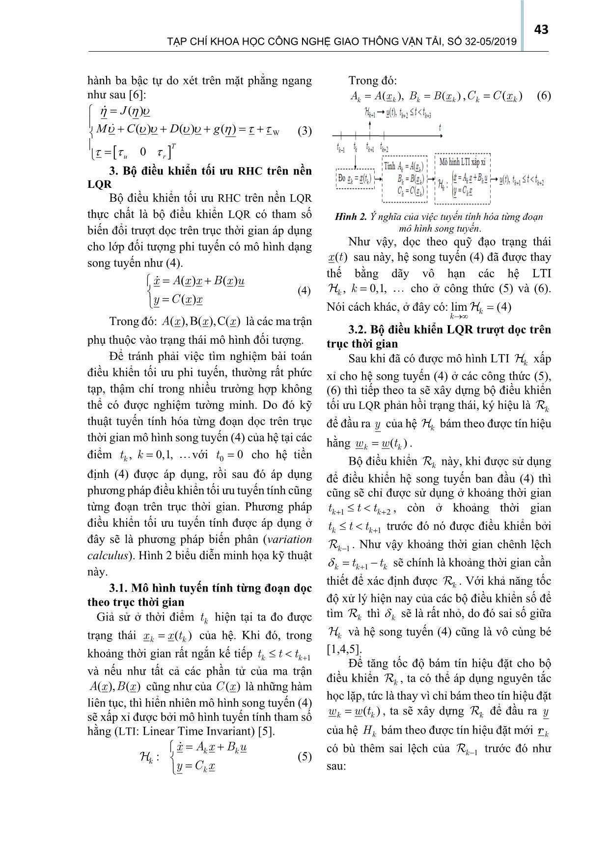 Thiết kế bộ điều khiển chuyển động tàu thủy bám quỹ đạo đặt dựa theo nguyên lý rhc trên nền lqr trang 3