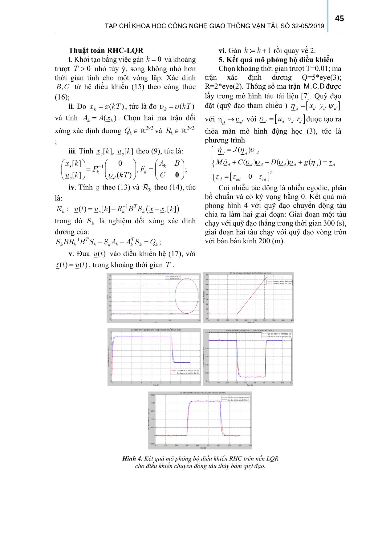 Thiết kế bộ điều khiển chuyển động tàu thủy bám quỹ đạo đặt dựa theo nguyên lý rhc trên nền lqr trang 5