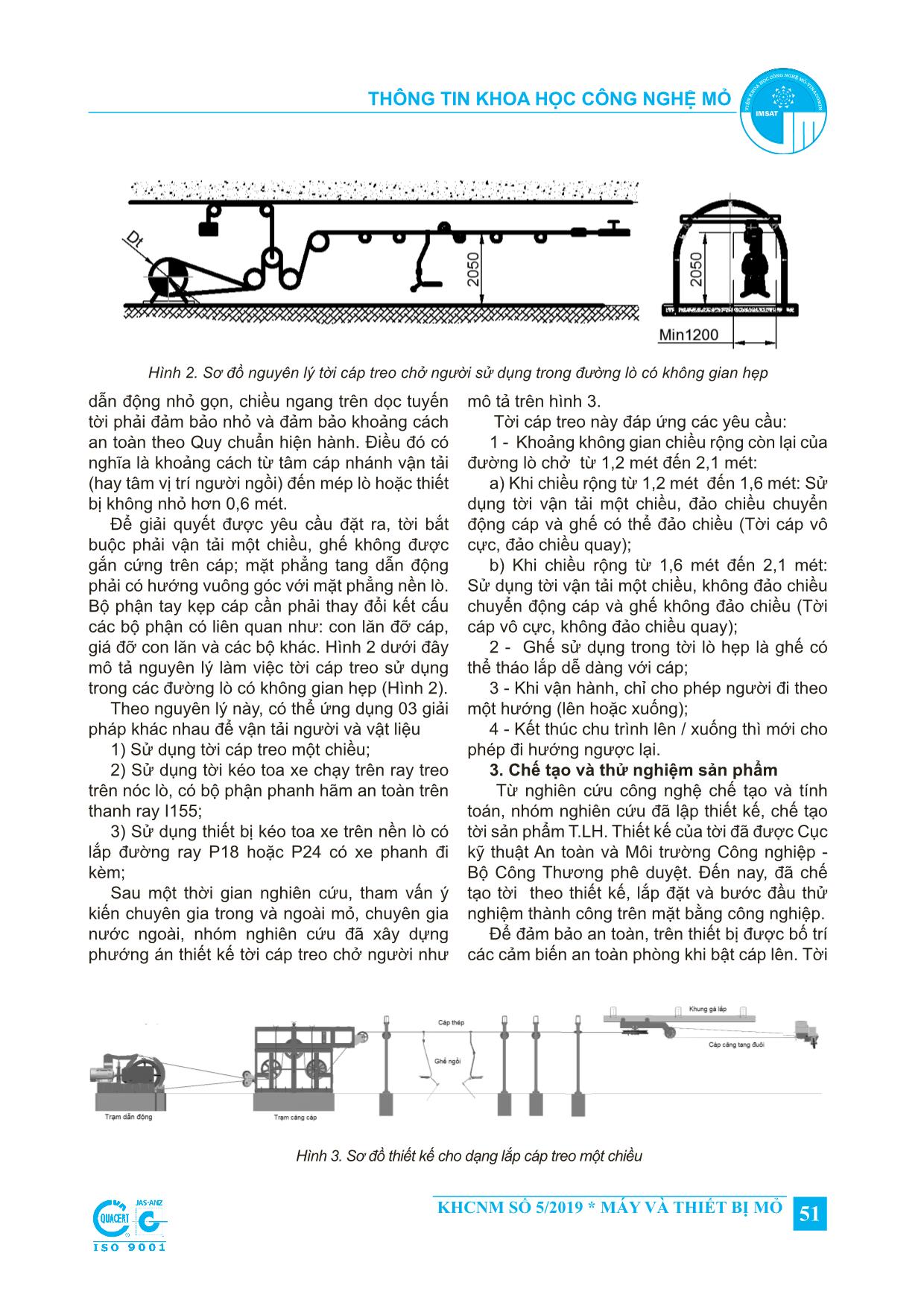 Thiết kế, chế tạo thử nghiệm tời cáp treo sử dụng trong các đường lò có không gian hẹp trang 2