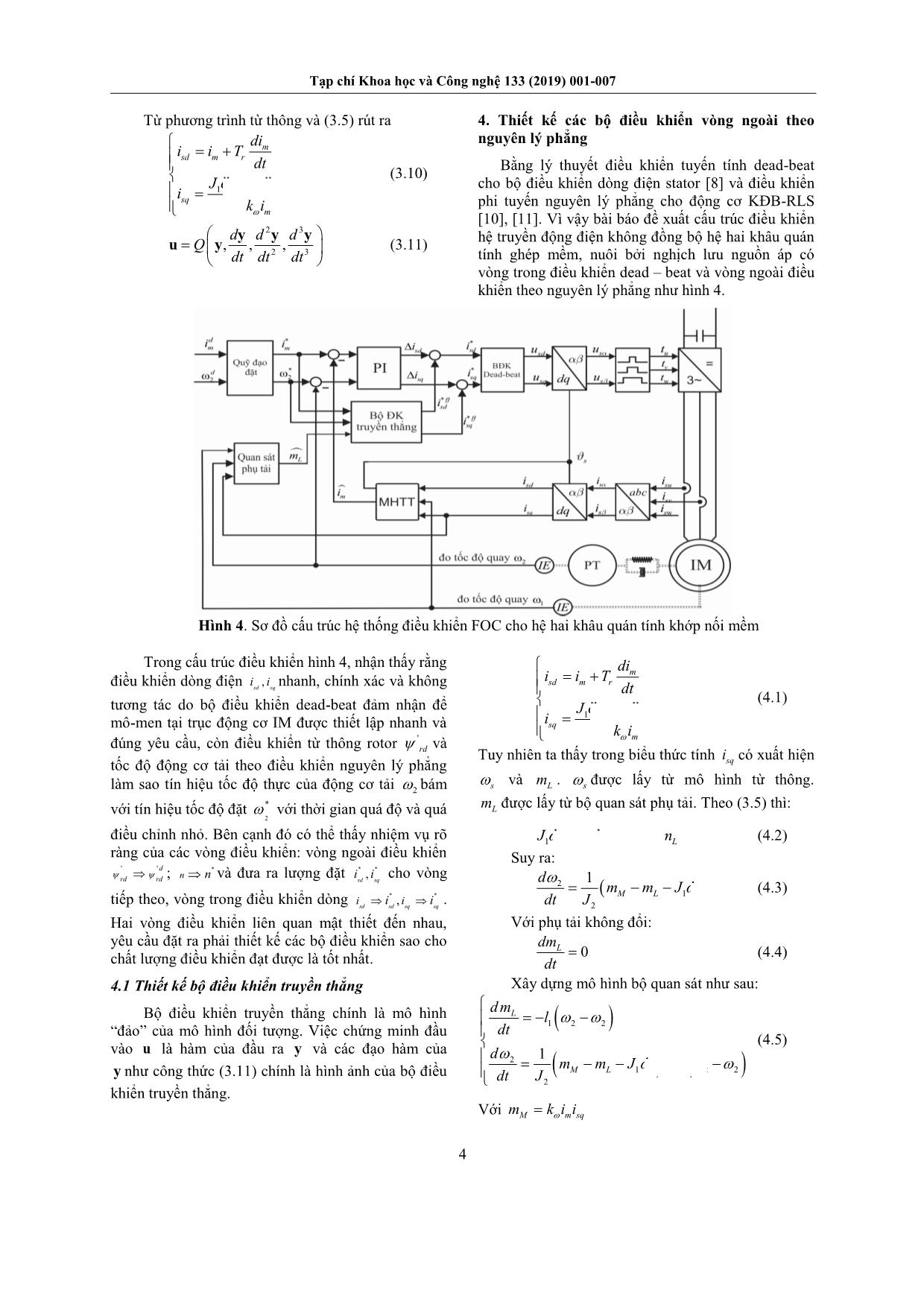 Thiết kế điều khiển phẳng truyền động điện không đồng bộ hệ hai khâu quán tính ghép mềm nuôi bởi nghịch lưu nguồn áp có vòng điều khiển dòng stator lý tưởng trang 4
