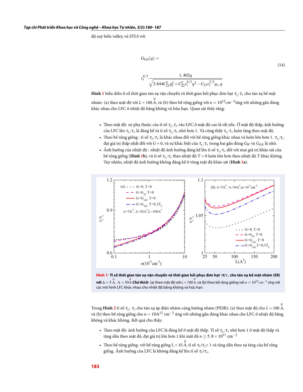 Thời gian tán xạ của điện tử trong giếng lượng tử GaAs/InGaAs/GaAs ở nhiệt độ hữu hạn có xét đến hiệu ứng tương quan trao đổi trang 4