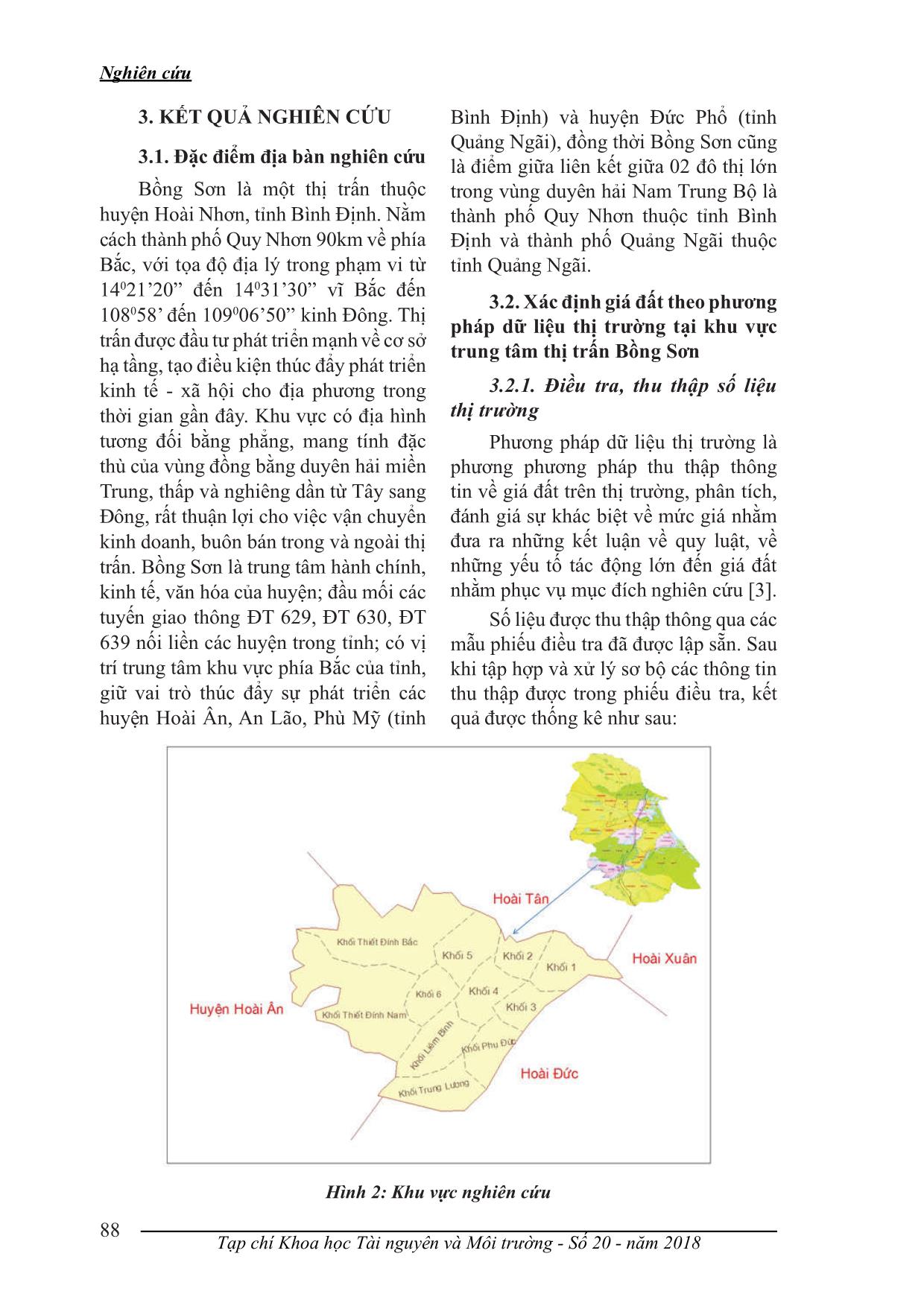 Thực trạng giá đất theo thị trường trên địa bàn thị trấn Bồng Sơn, huyện Hoài Nhơn, tỉnh Bình Định trang 3