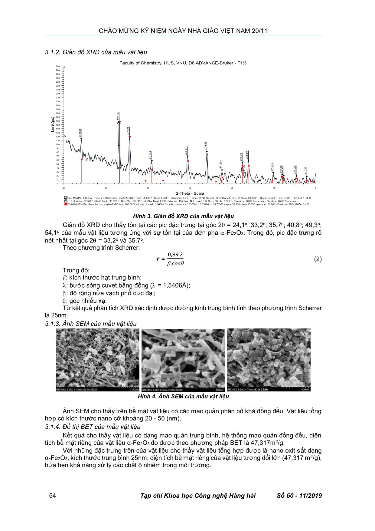 Tổng hợp vật liệu nano oxit sắt bằng phương pháp phân hủy nhiệt gel Fe3+ với polyvinyl ancol (PVA) và khảo sát khả năng tách loại một số kim loại nặng (Pb, Cd) ra khỏi môi trường nước trang 4