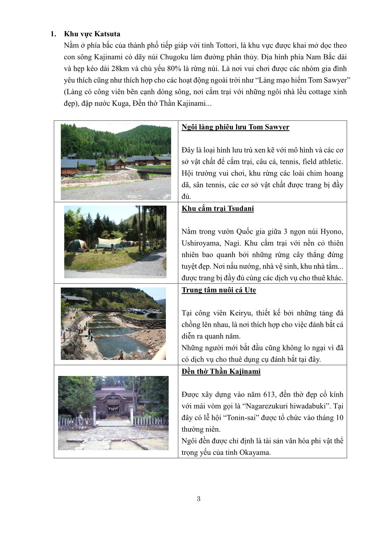 Tổng quan về du lịch thành phố Mimasaka tỉnh Okayama trang 3