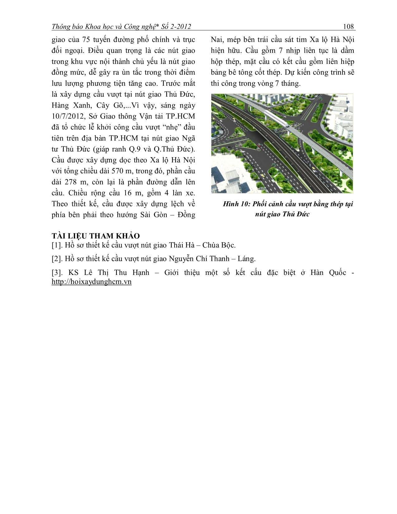 Triển vọng áp dụng kết cấu nhịp dầm thép cho cầu vượt nhẹ thi công nhanh ở Việt Nam trang 5