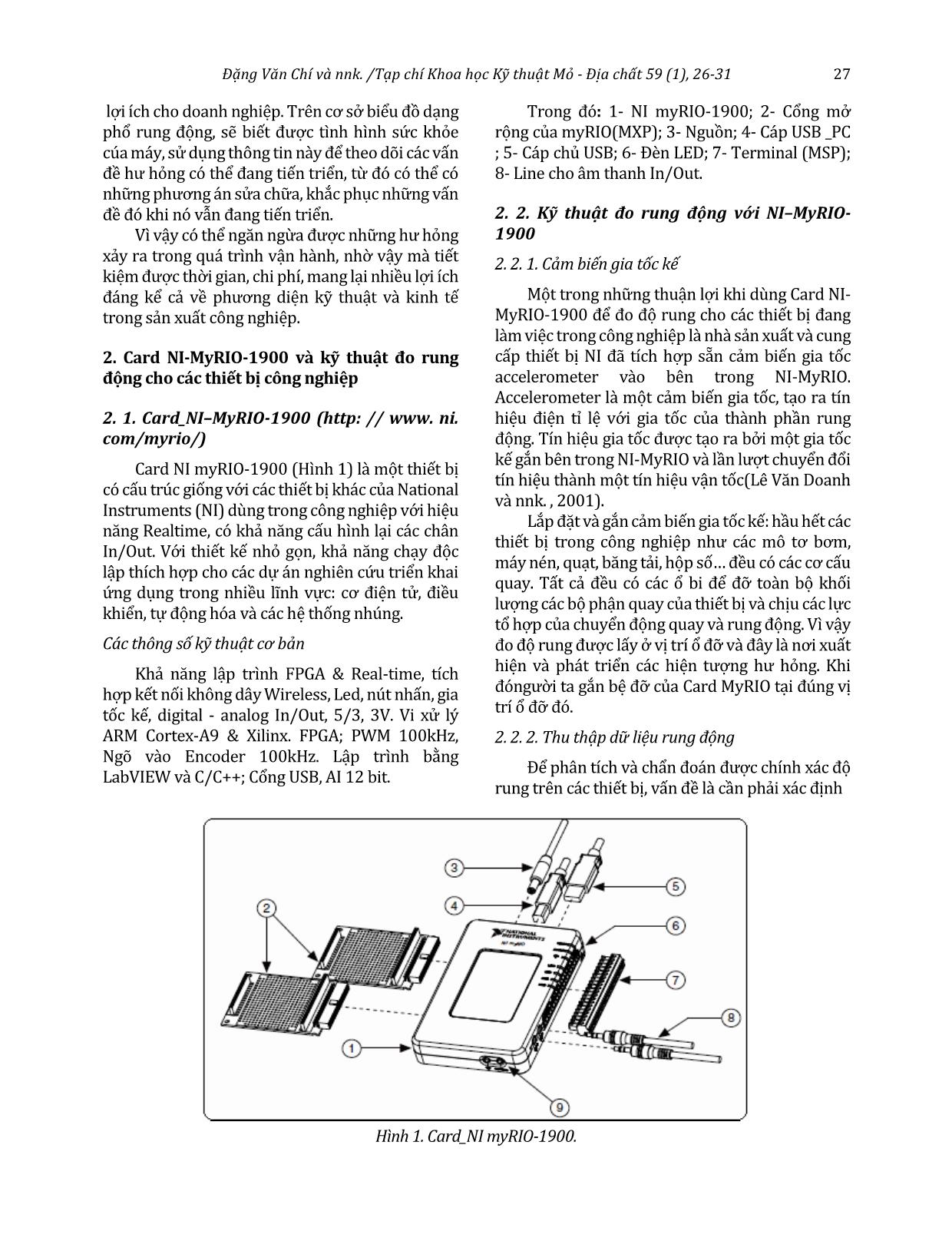 Ứng dụng card NI-Myrio - 1900 để giám sát và phân tích rung động cho các thiết bị công nghiệp trang 2