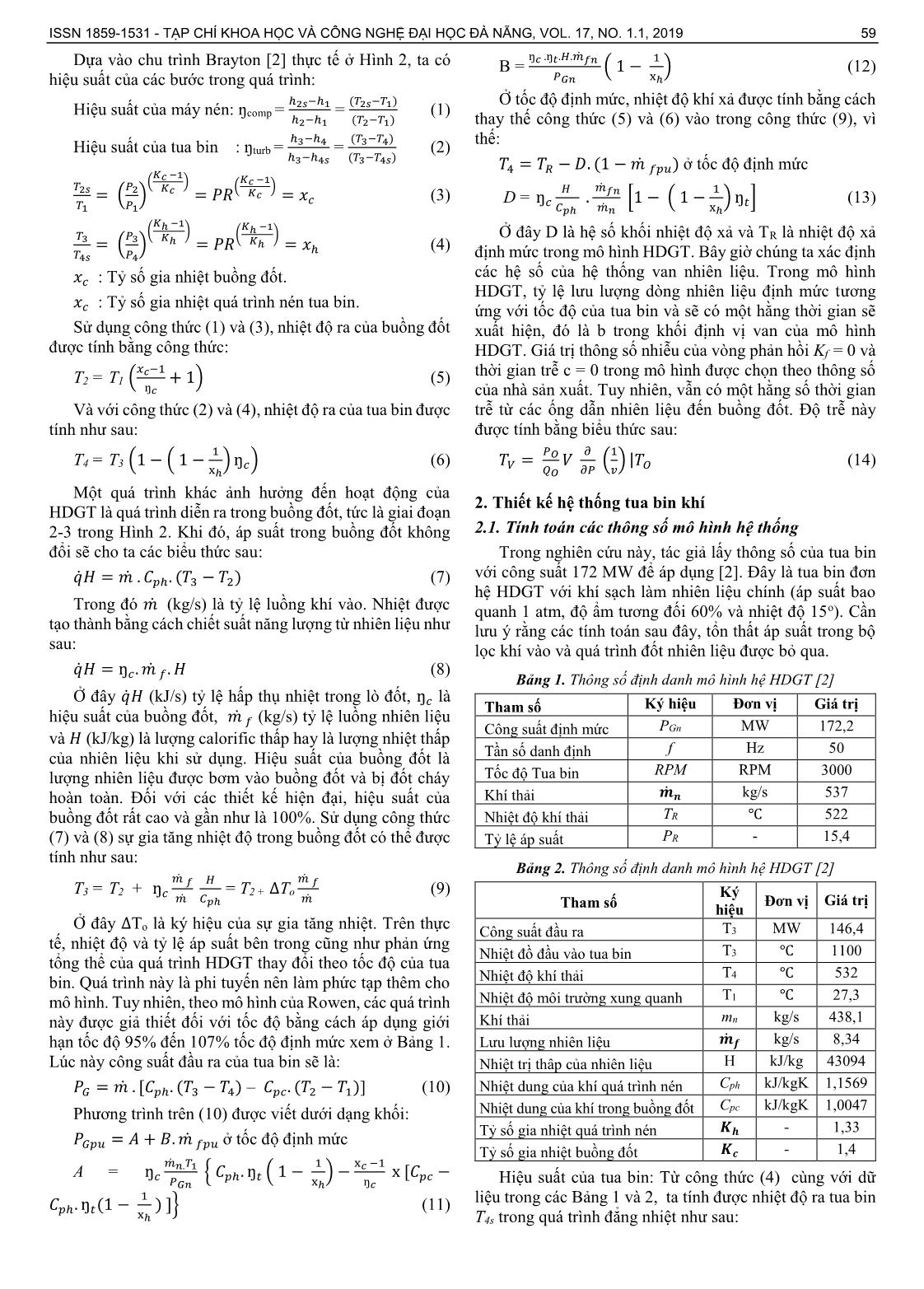 Ứng dụng logic mờ thiết kế bộ điều khiển tuabin khí trang 2