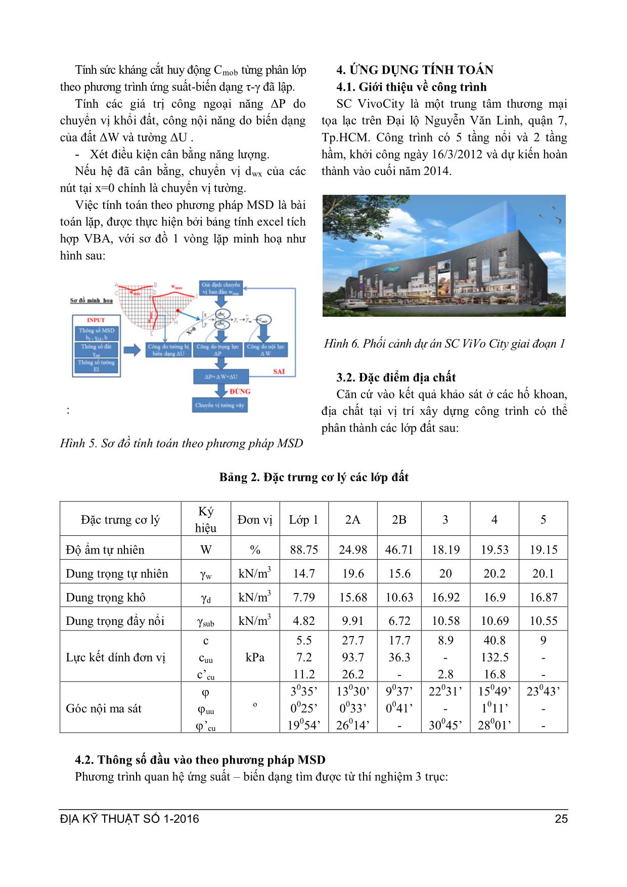Ứng dụng lý thuyết sức kháng huy động (MSD) tính toán chuyển vị tường vây dự án SC Vivo City trang 4