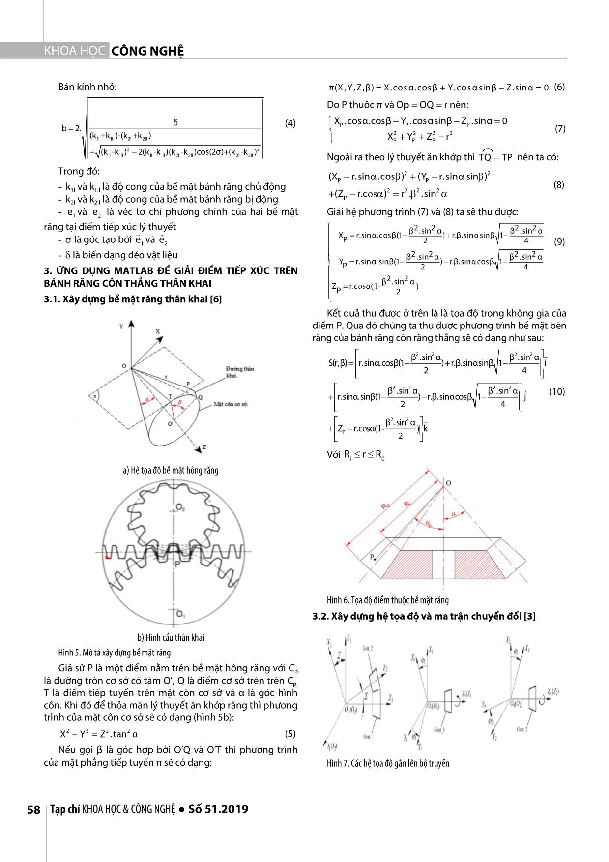 Ứng dụng Matlab trong việc xác định điểm tiếp xúc trên bánh răng côn răng thẳng trang 3