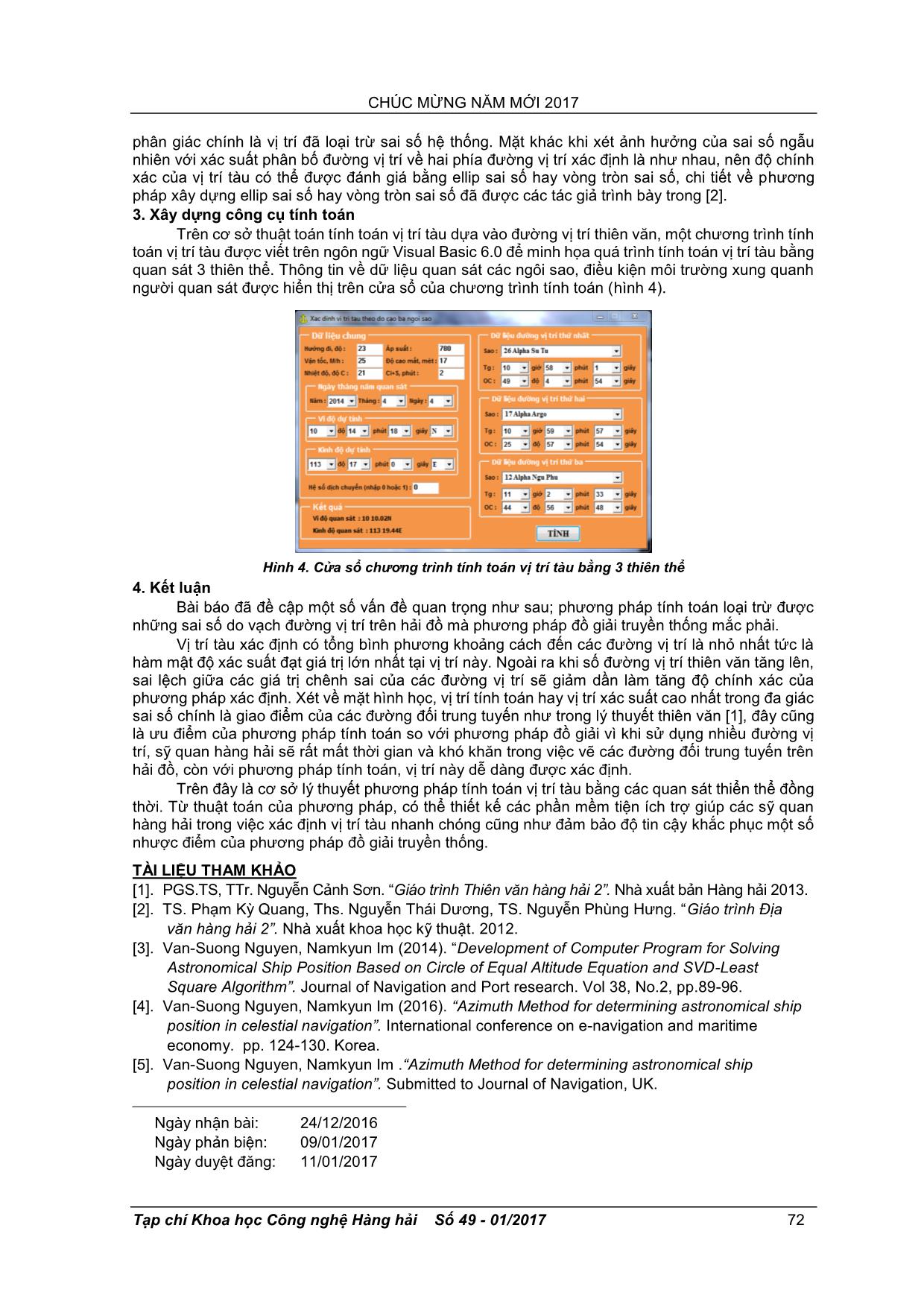 Xác định vị trí tàu sử dụng đường vị trí thiên văn trang 4