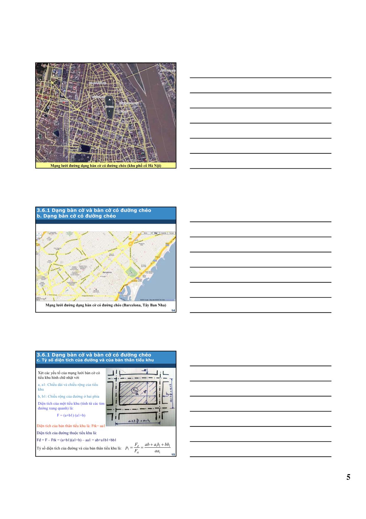 Bài giảng Kỹ thuật hạ tầng giao thông - Phần 1: Tổng quan và quy hoạch giao thông vận tải - Chương 3: Quy hoạch giao thông đô thị trang 5