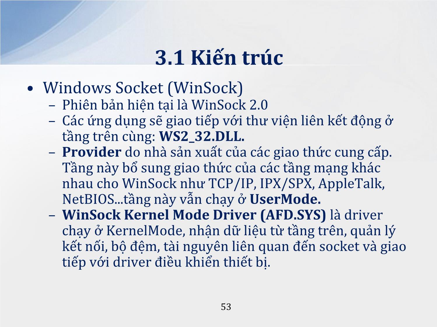 Bài giảng Lập trình mạng - Chương 3: Windows Socket - Lương Ánh Hoàng trang 4