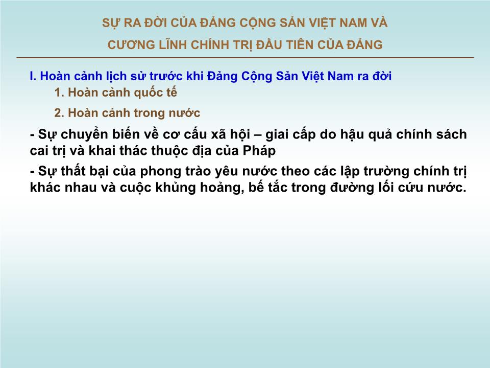 Bài giảng Lịch sử Đảng cộng sản Việt Nam trang 3