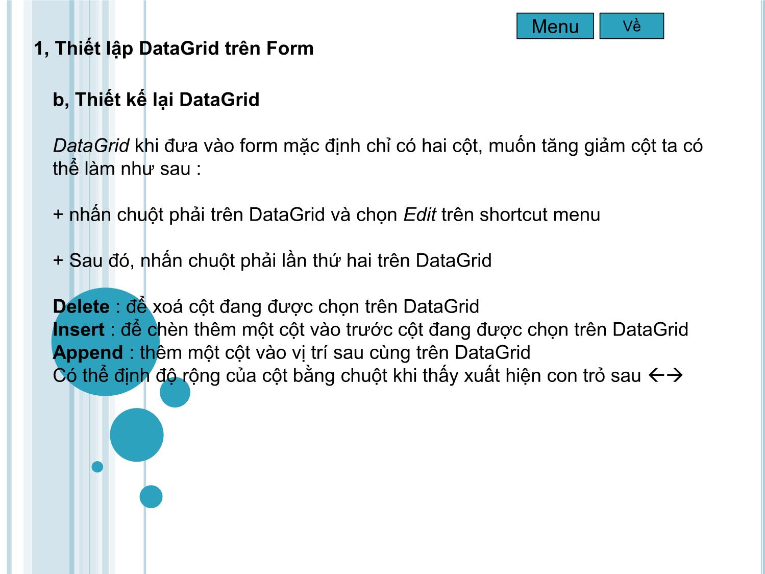Bài giảng Microsoft Visual Basic - Bài 3: Sử dụng DataCombo, DataList và DataGrid trang 3