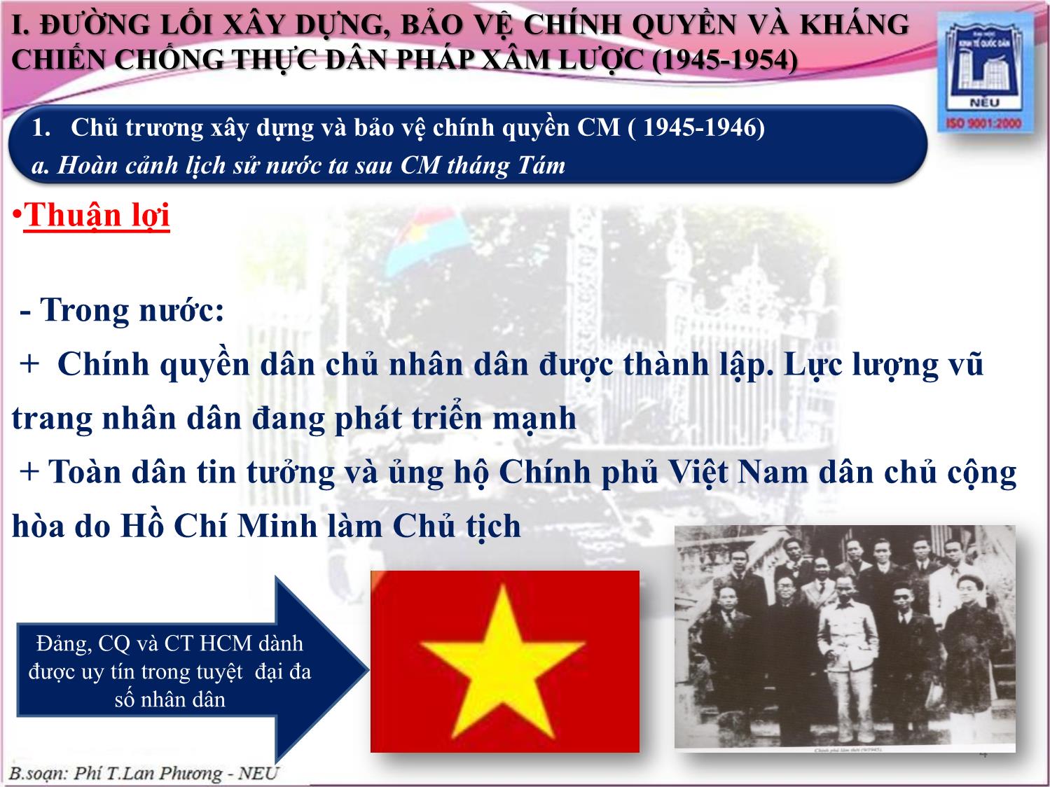 Bài giảng môn Đường lối cách mạng của Đảng cộng sản Việt Nam - Chương 3: Đường lối kháng chiến chống thực dân Pháp và đế quốc Mỹ xâm lược (1945-1975) trang 4