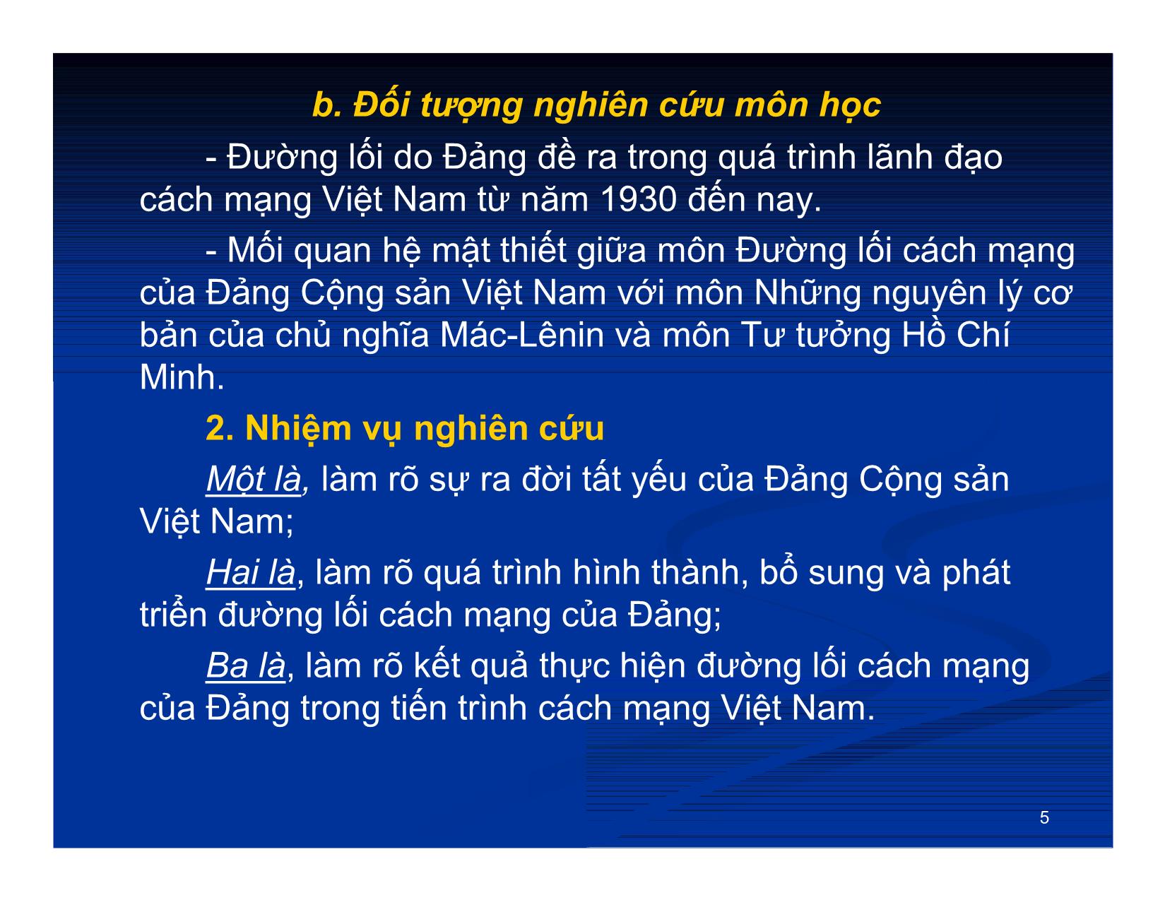 Bài giảng môn Đường lối cách mạng của Đảng cộng sản Việt Nam (Bản hay) trang 5