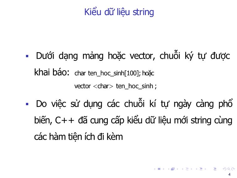 Bài giảng Tin học đại cương - Bài 10: String - Nguyễn Thị Phương Thảo trang 4
