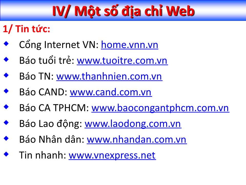 Bài giảng Tin học đại cương - Chương 3: Công nghệ Internet - Nguyễn Quang Tuyến trang 5